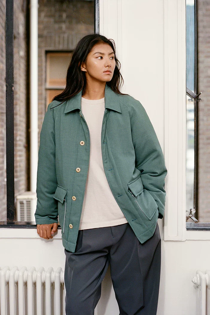 Light Green Padded Chore Jacket - Image 3
