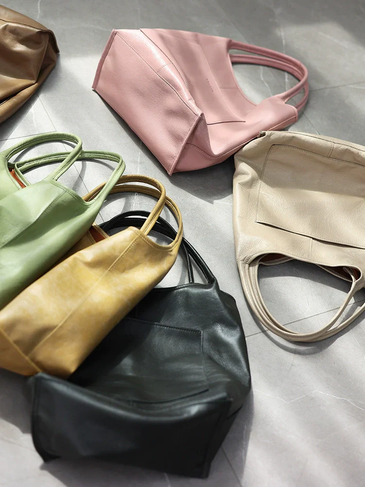 Lightweight Leather Tote Bag