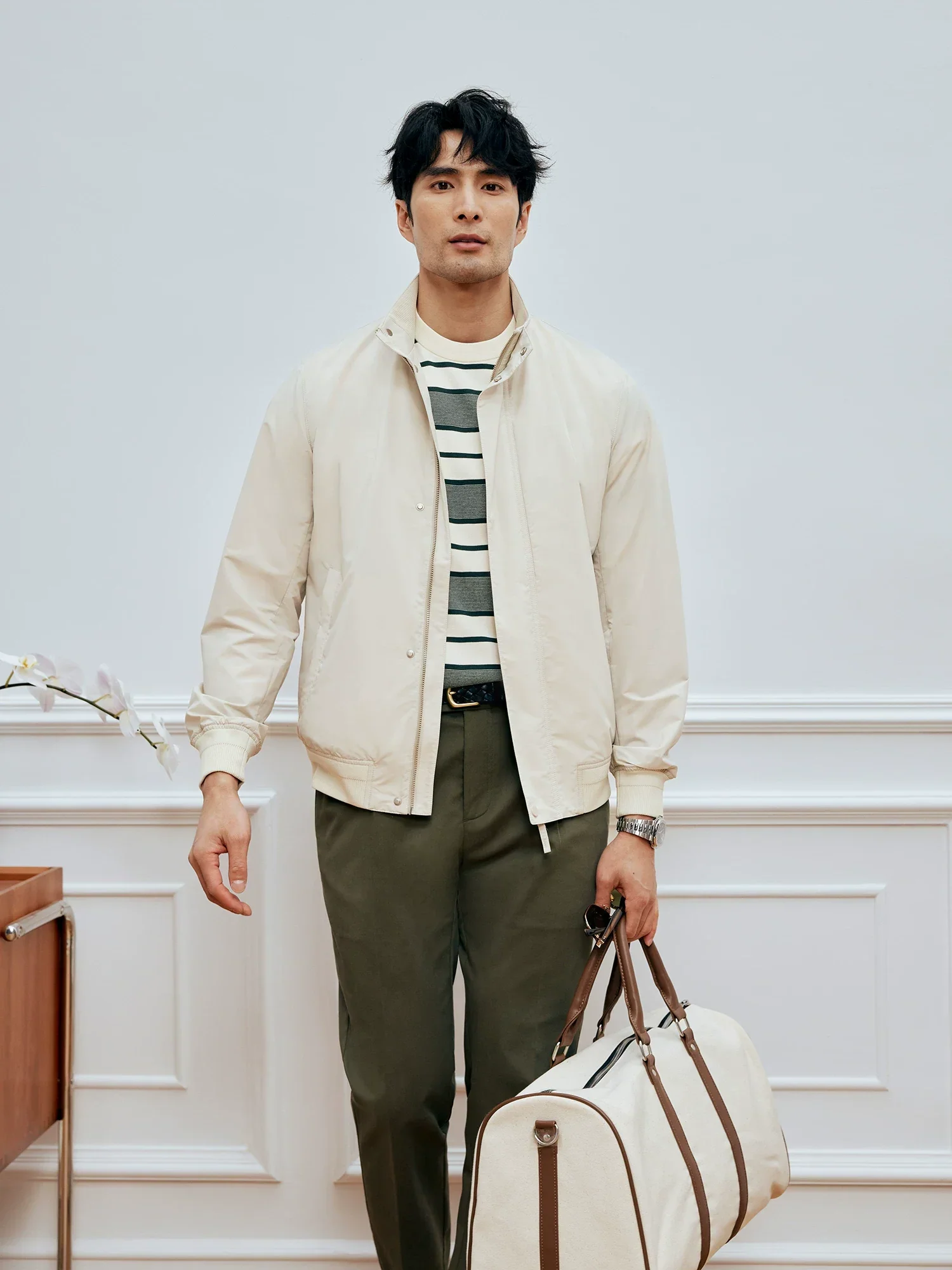 Lightweight Stand-Collar Zip Jacket