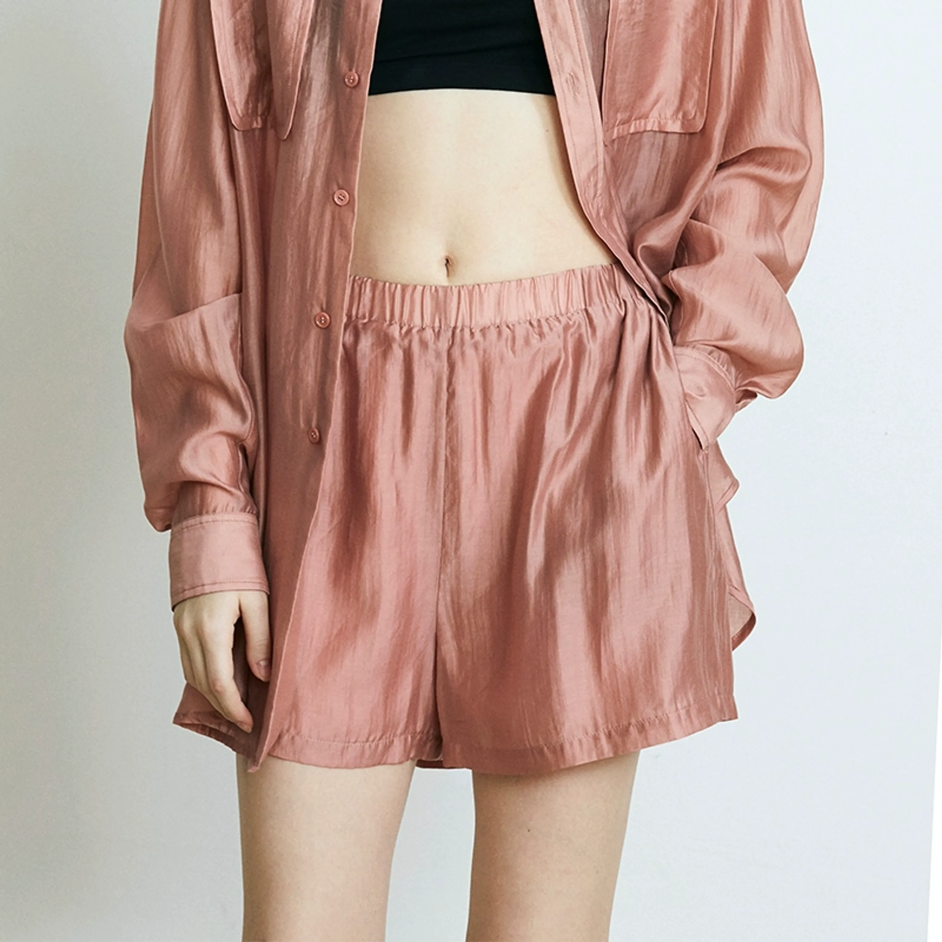 Lightweight Tencel Shirt & Shorts Set - Image 6