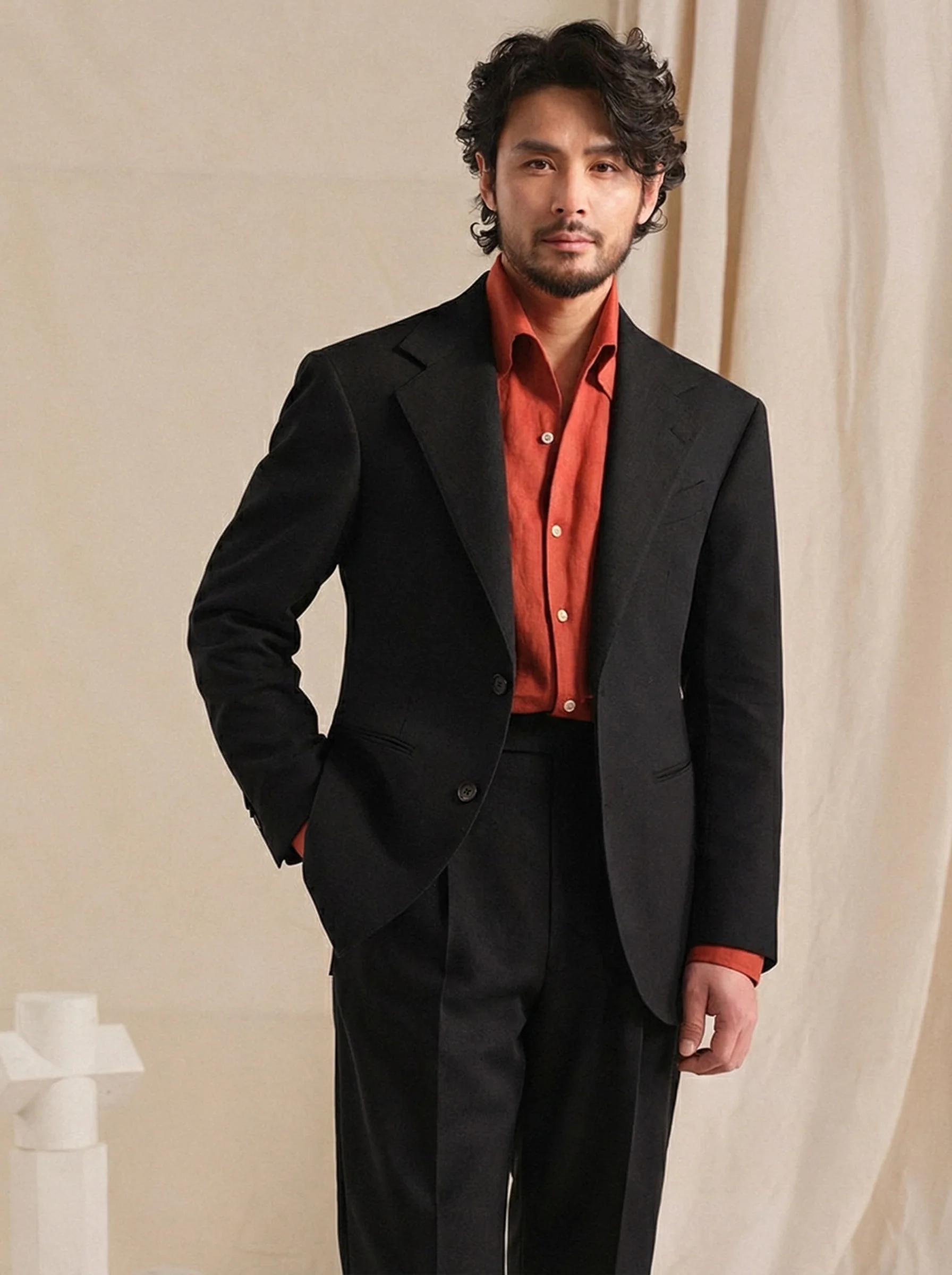 Linen-Blend Breathable Suit
