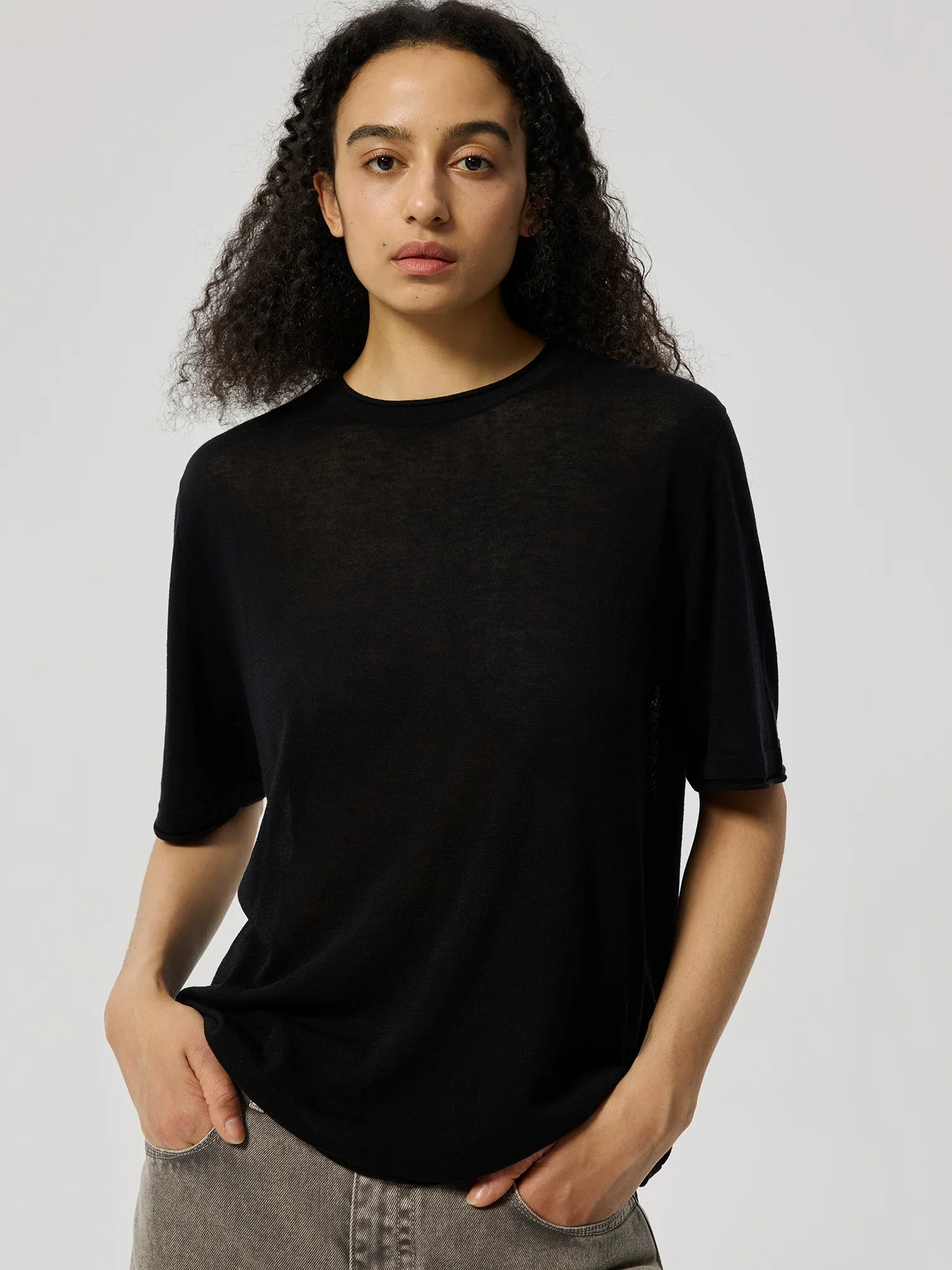 Linen-Blend Crewneck Tee - Image 5