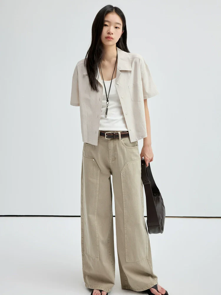 Linen-Blend Cuban Collar Short Sleeve Shirt - Image 2