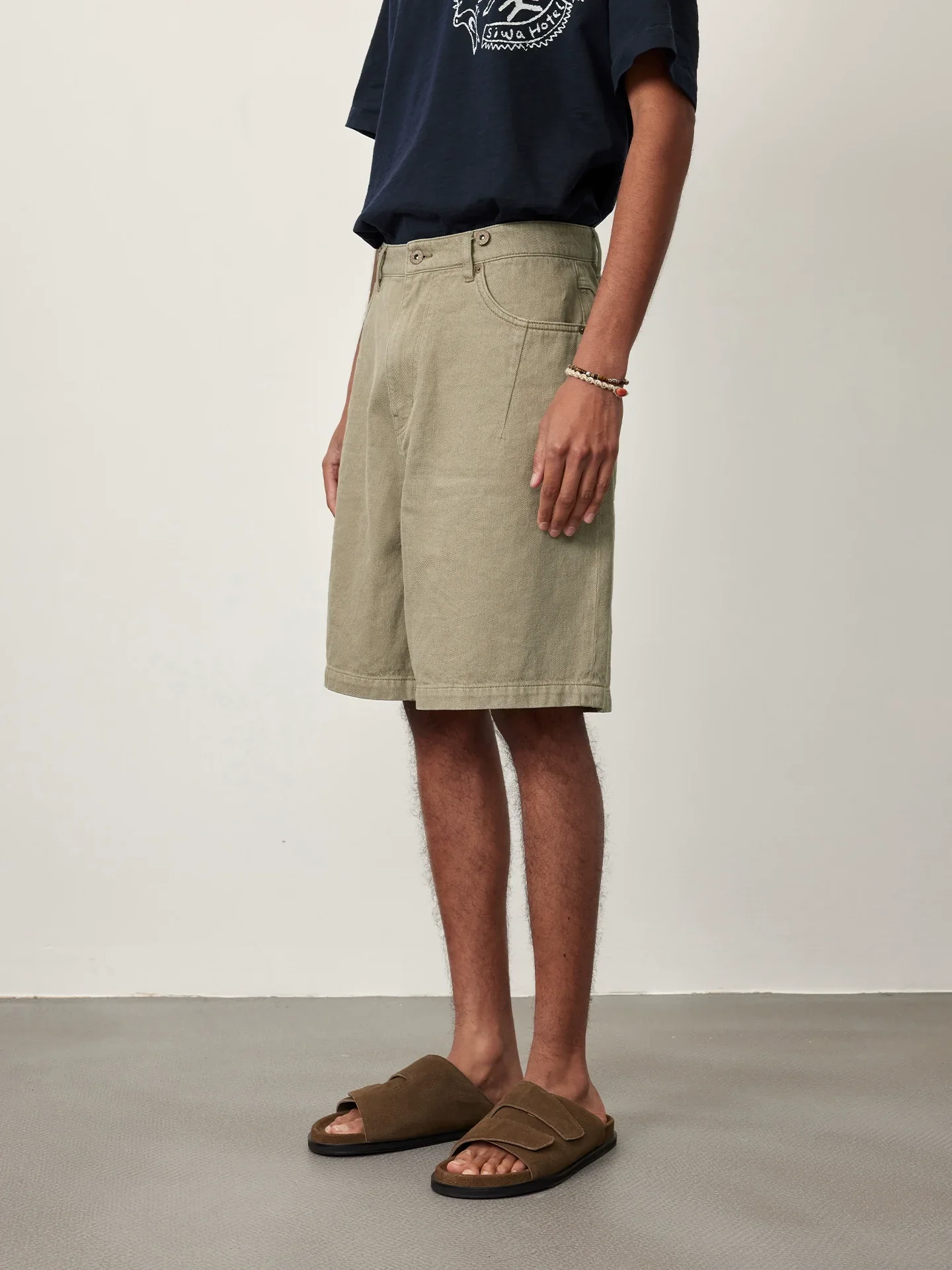 Linen-Blend Denim Bermuda Shorts - Image 5