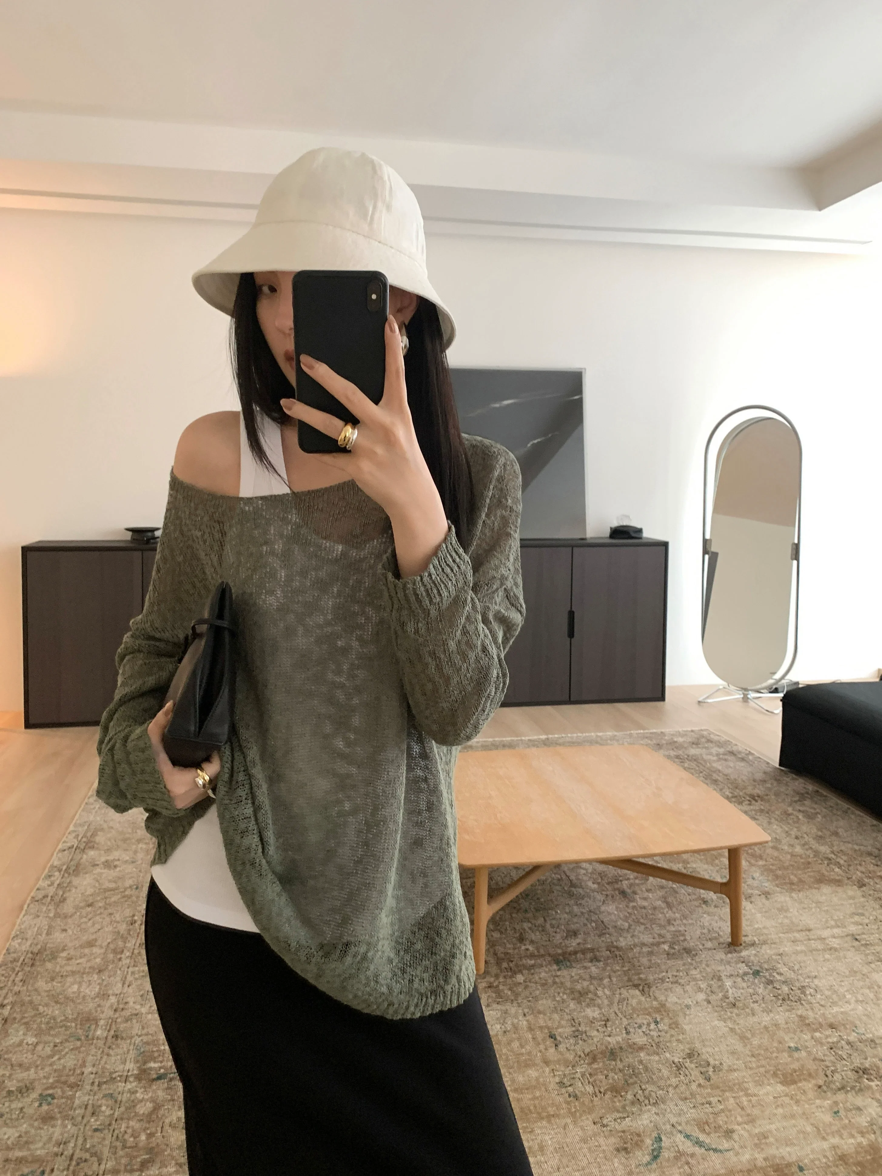 Linen Blend Dome Bucket Hat - Image 5