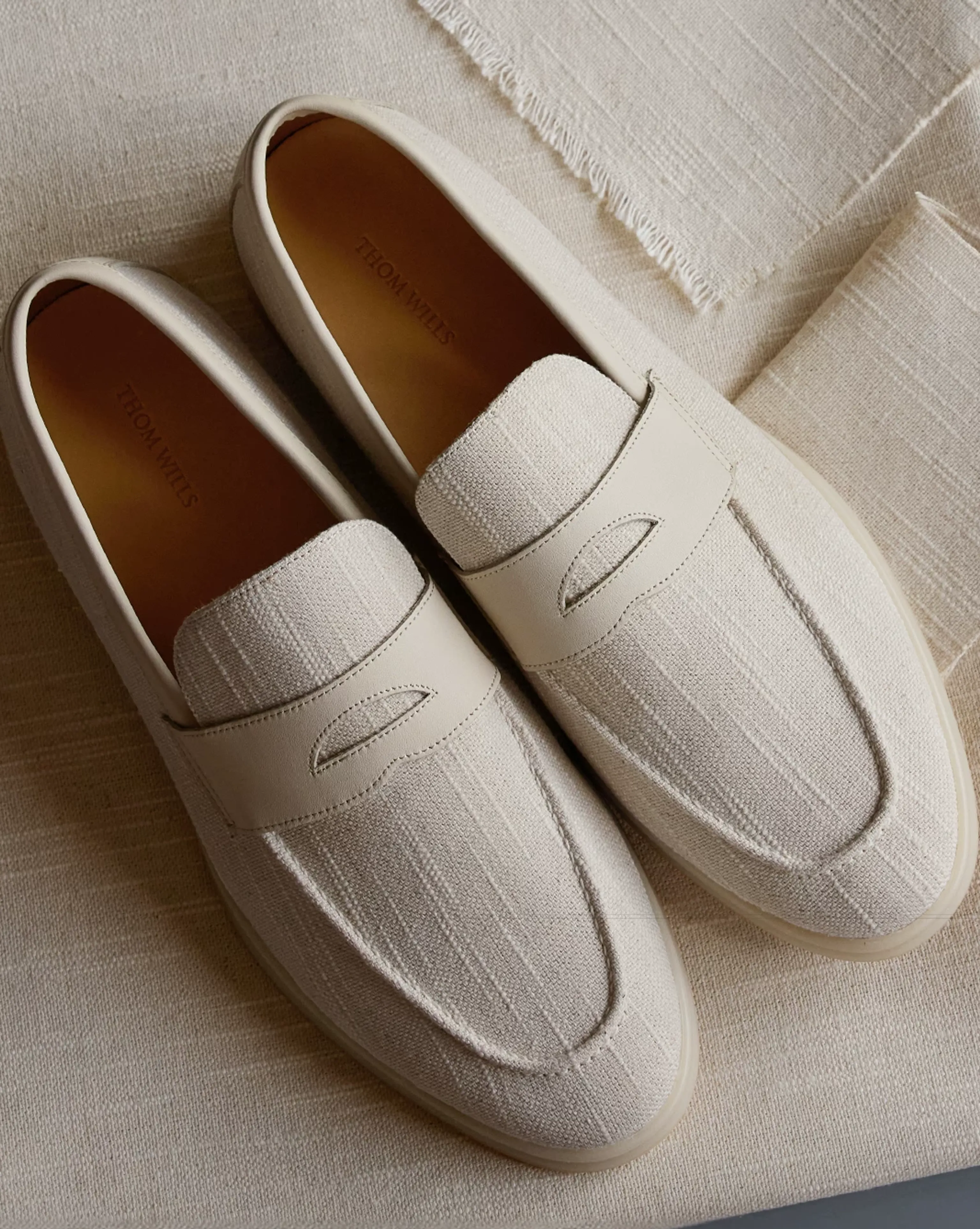 Linen Blend Penny Loafers - Image 5