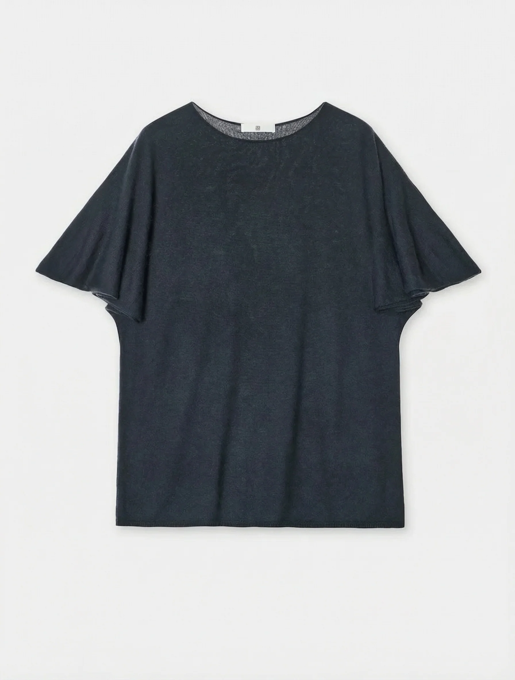 Linen-Cashmere Flutter-Sleeve Knit Top - Image 10