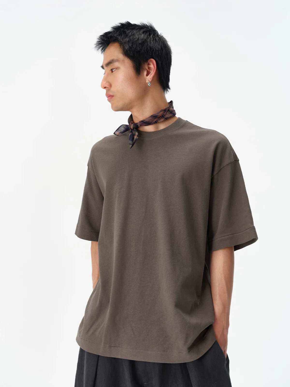 Linen-Cotton Boxy Crew T-Shirt - Image 4