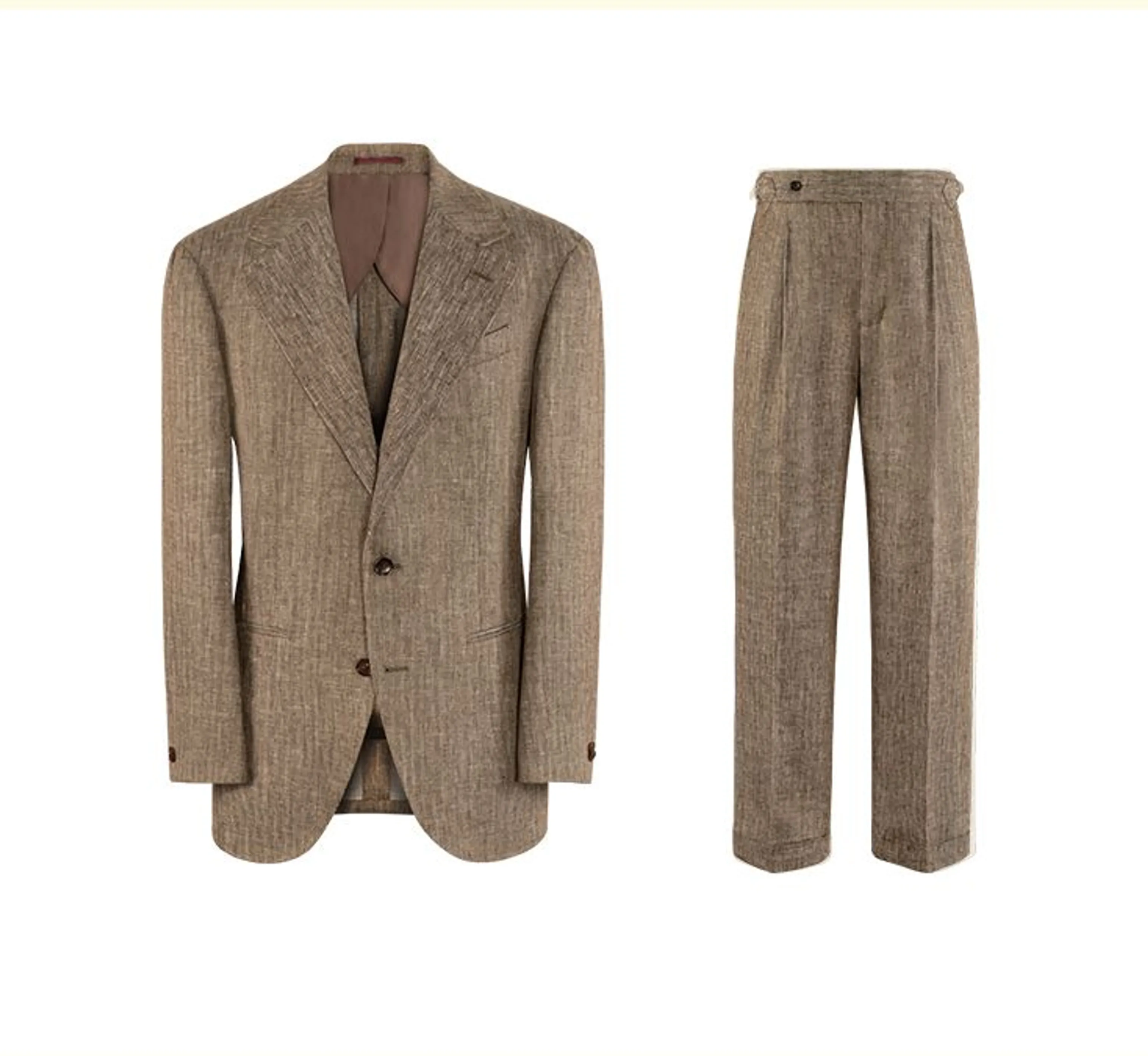 Linen-Cotton Herringbone Blazer - Image 3