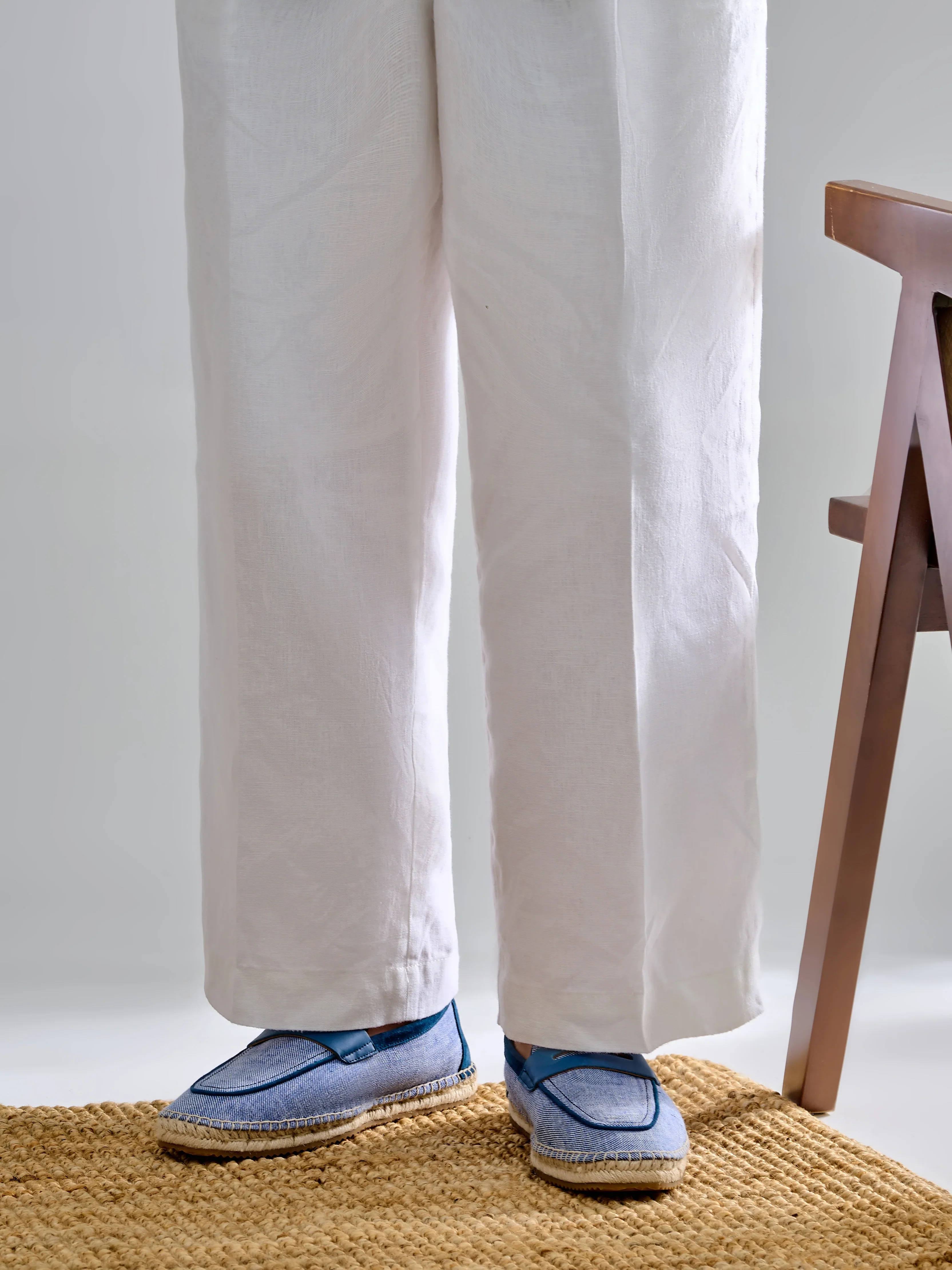 Linen Espadrille Loafers - Image 2