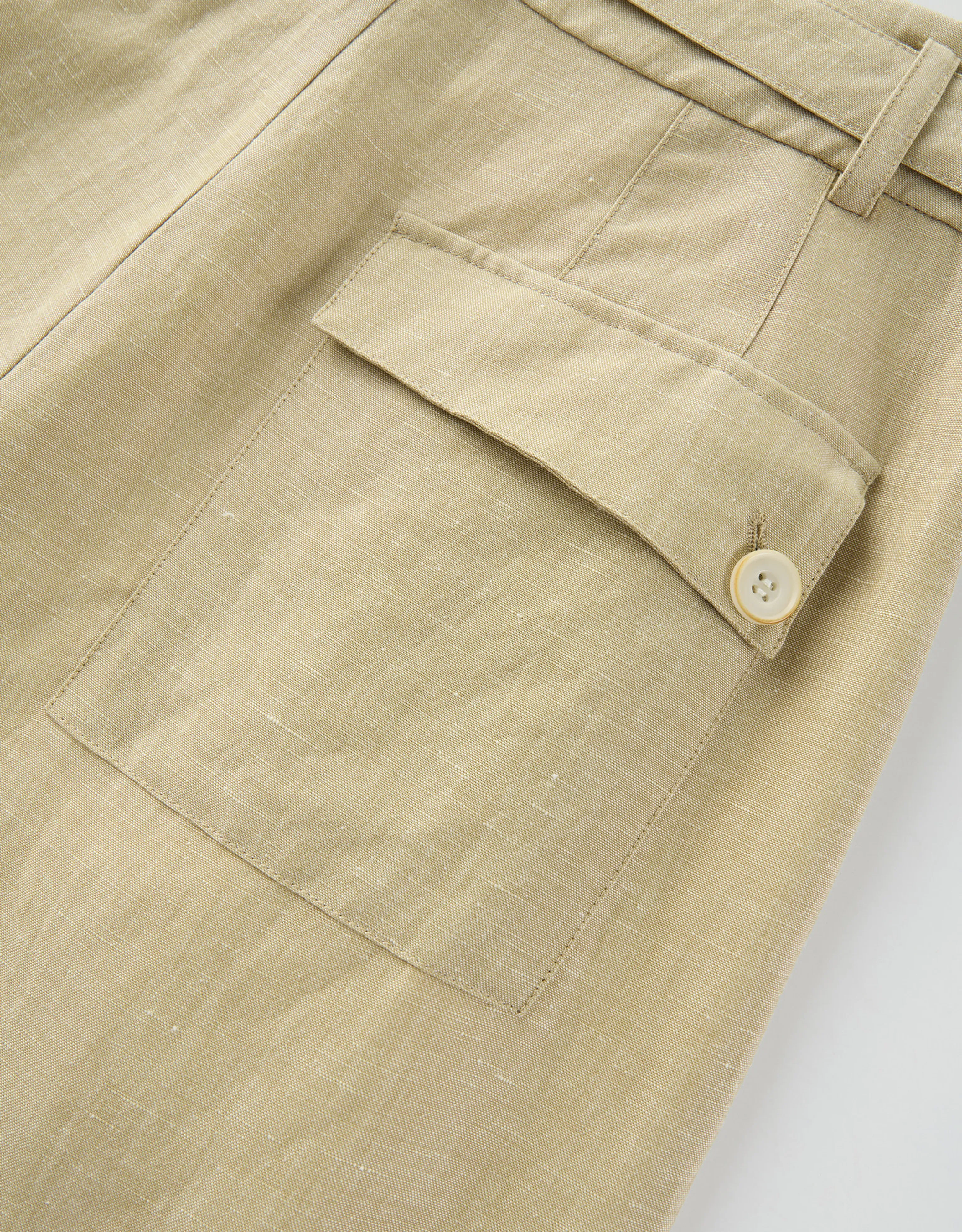 Linen Merino Pleated Balloon Pants - Image 3