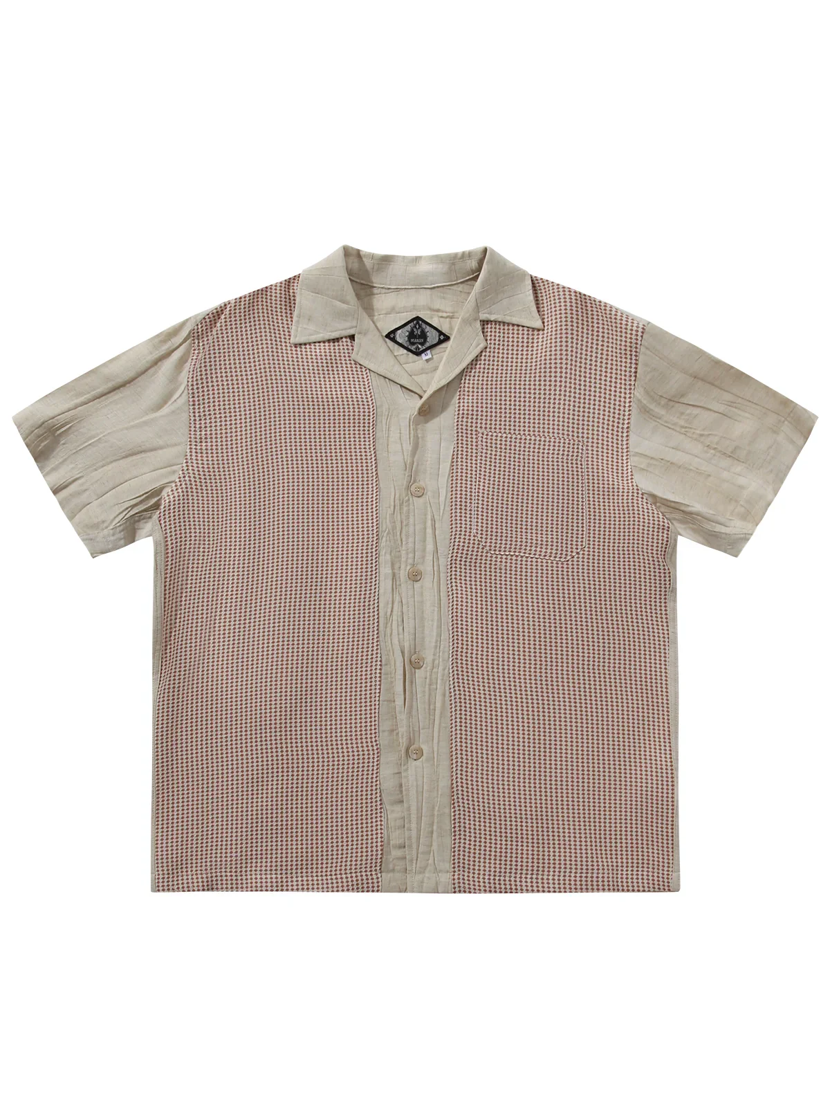 Linen Micro-Check Camp Shirt - Image 5