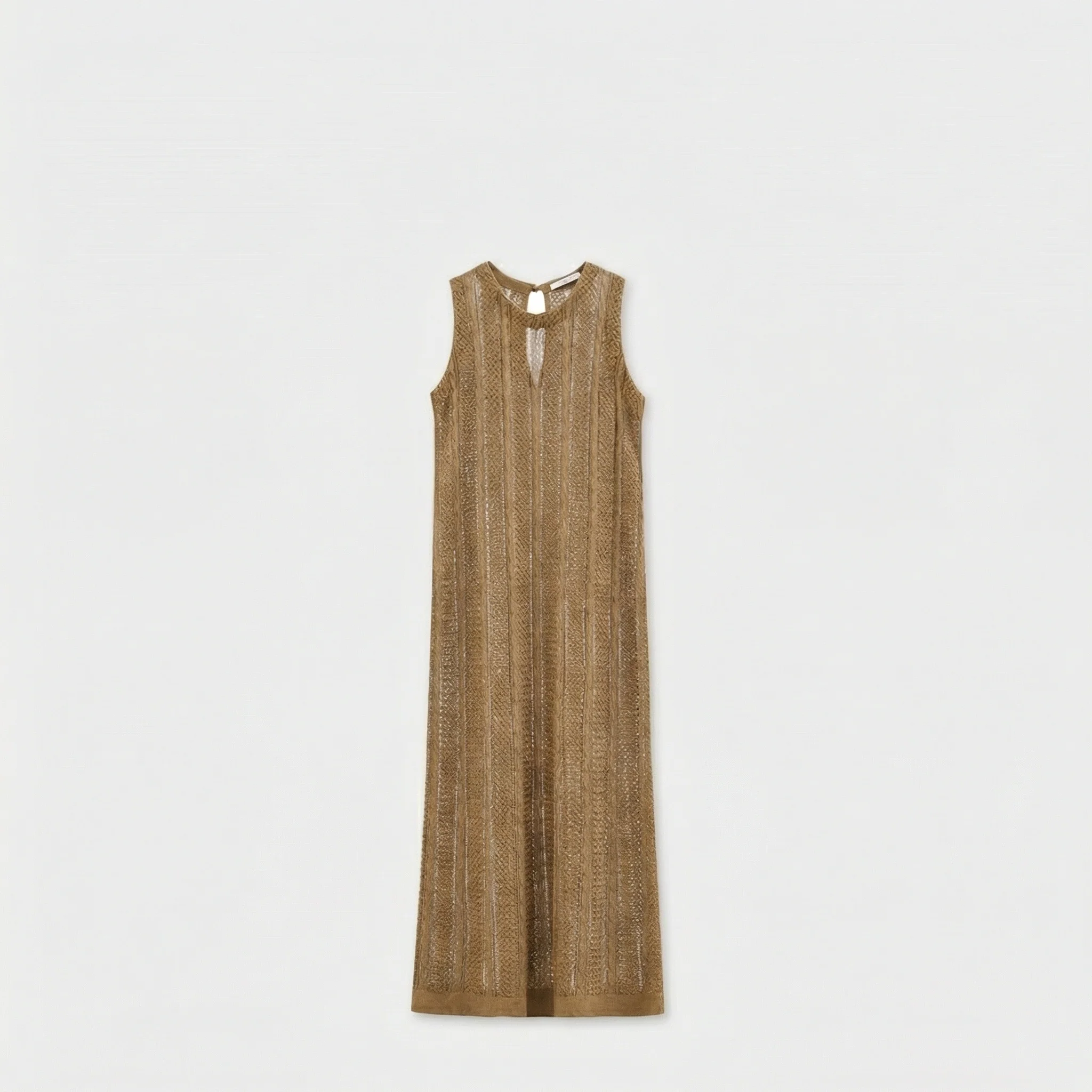 Linen Open-Knit Maxi Dress - Image 10