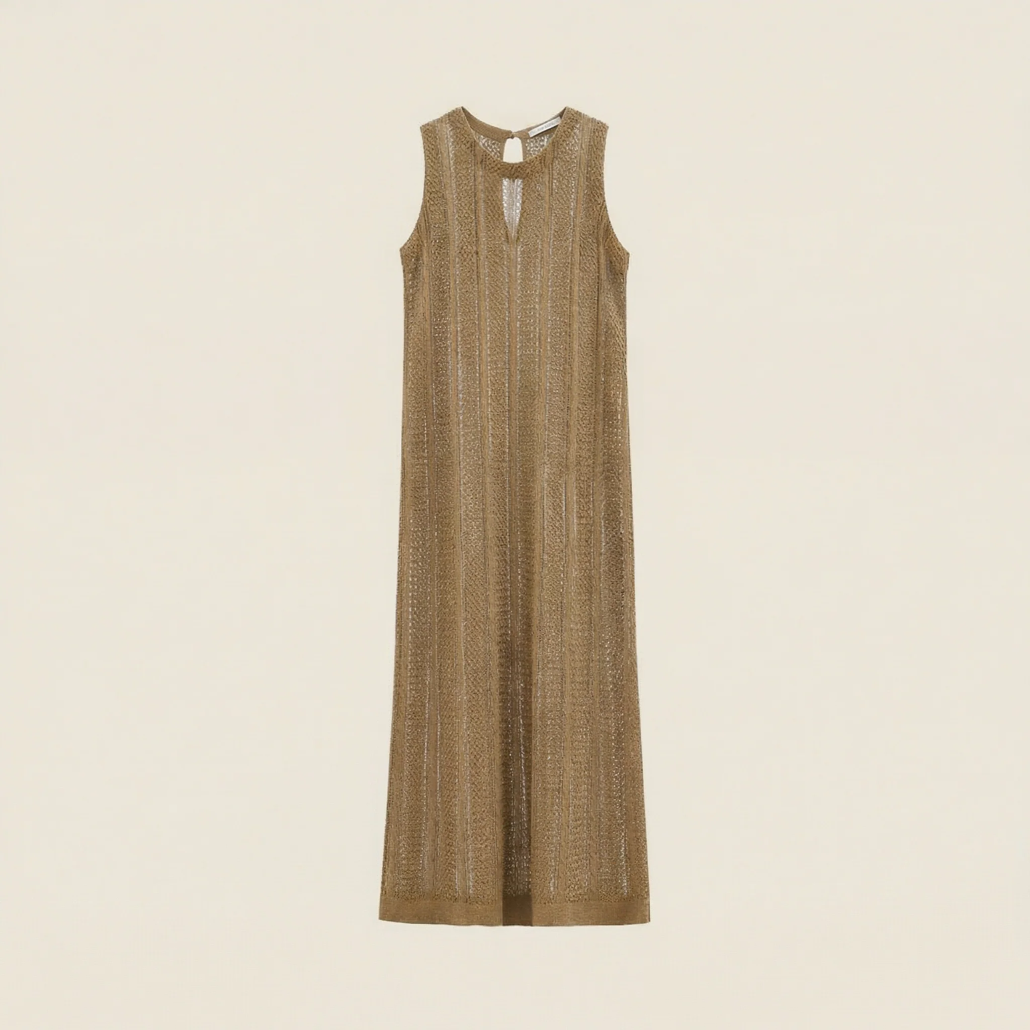 Linen Open-Knit Maxi Dress - Image 11