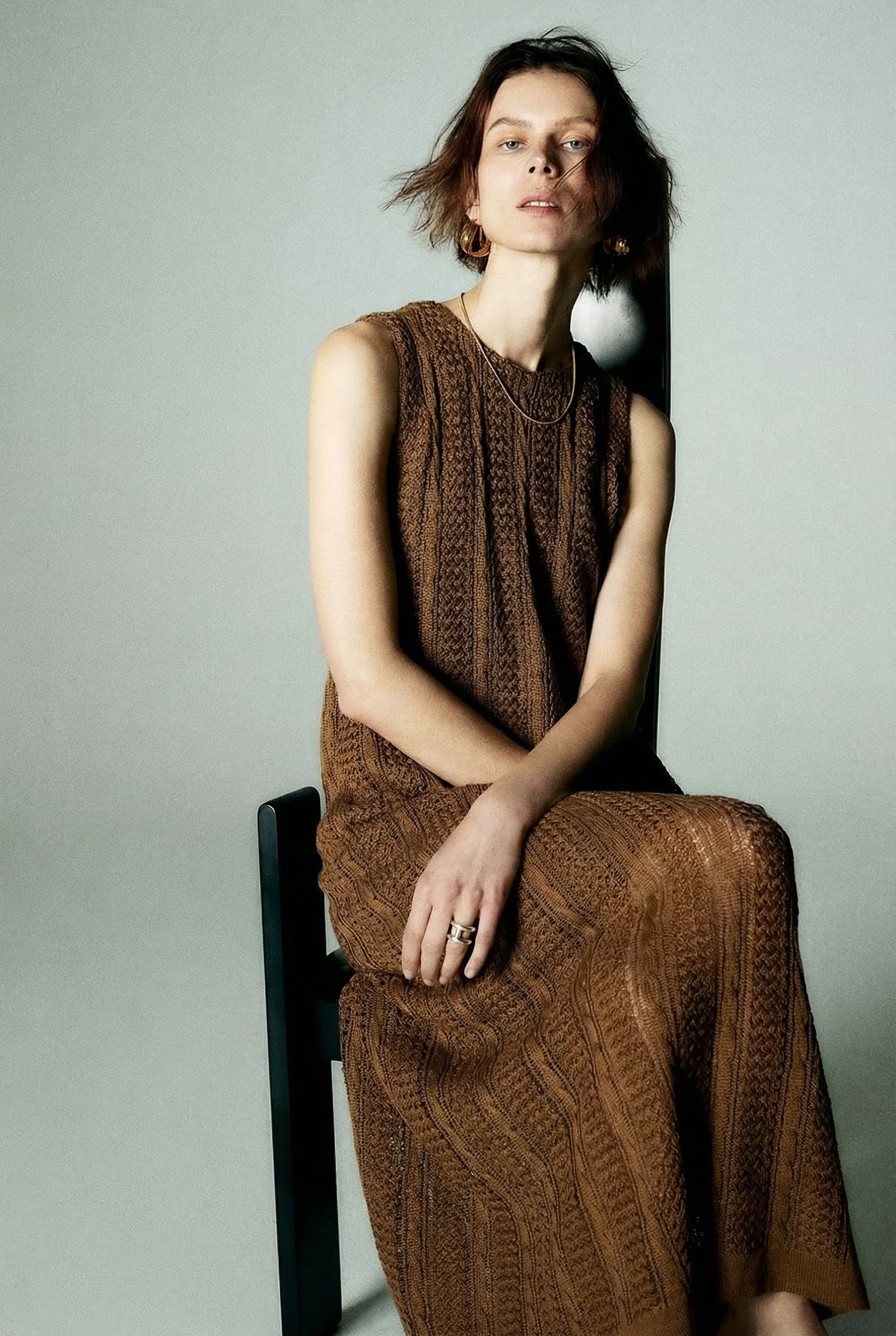 Linen Open-Knit Maxi Dress - Image 5