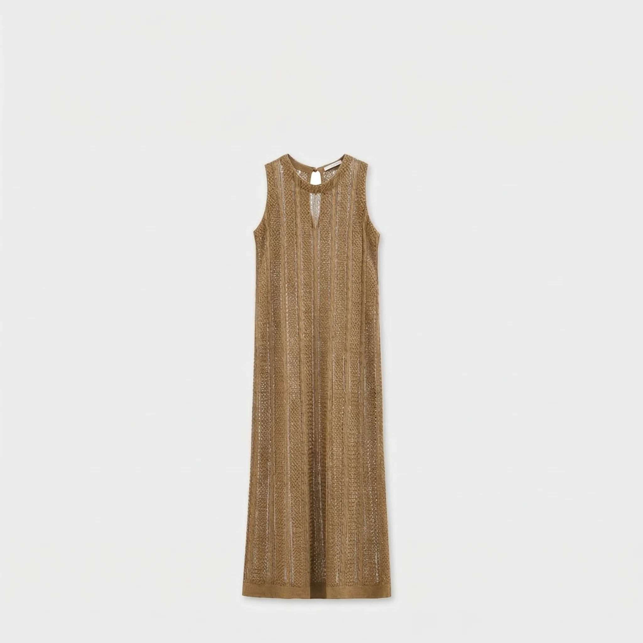 Linen Open-Knit Maxi Dress - Image 8