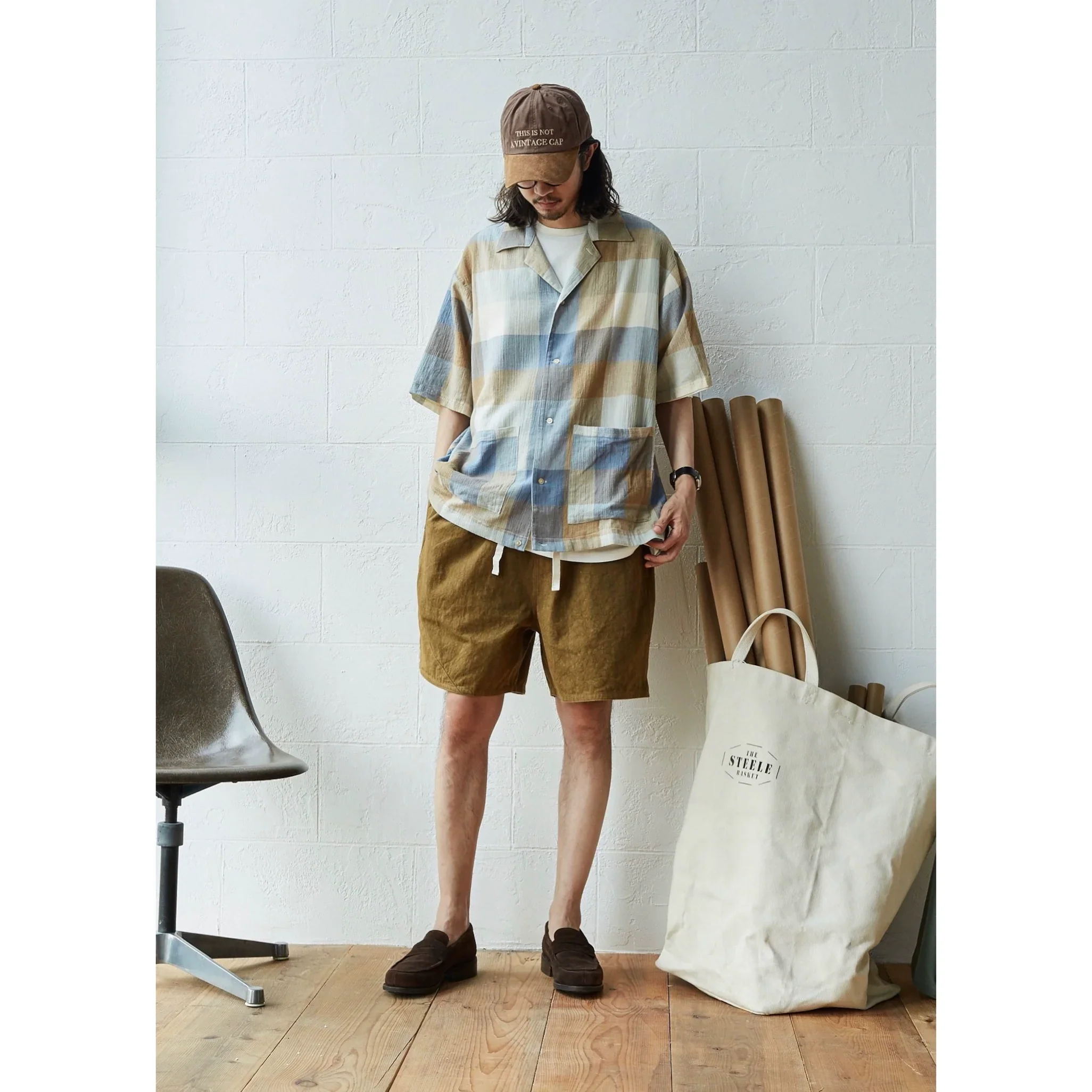 Linen Plaid Camp Shirt - Image 2