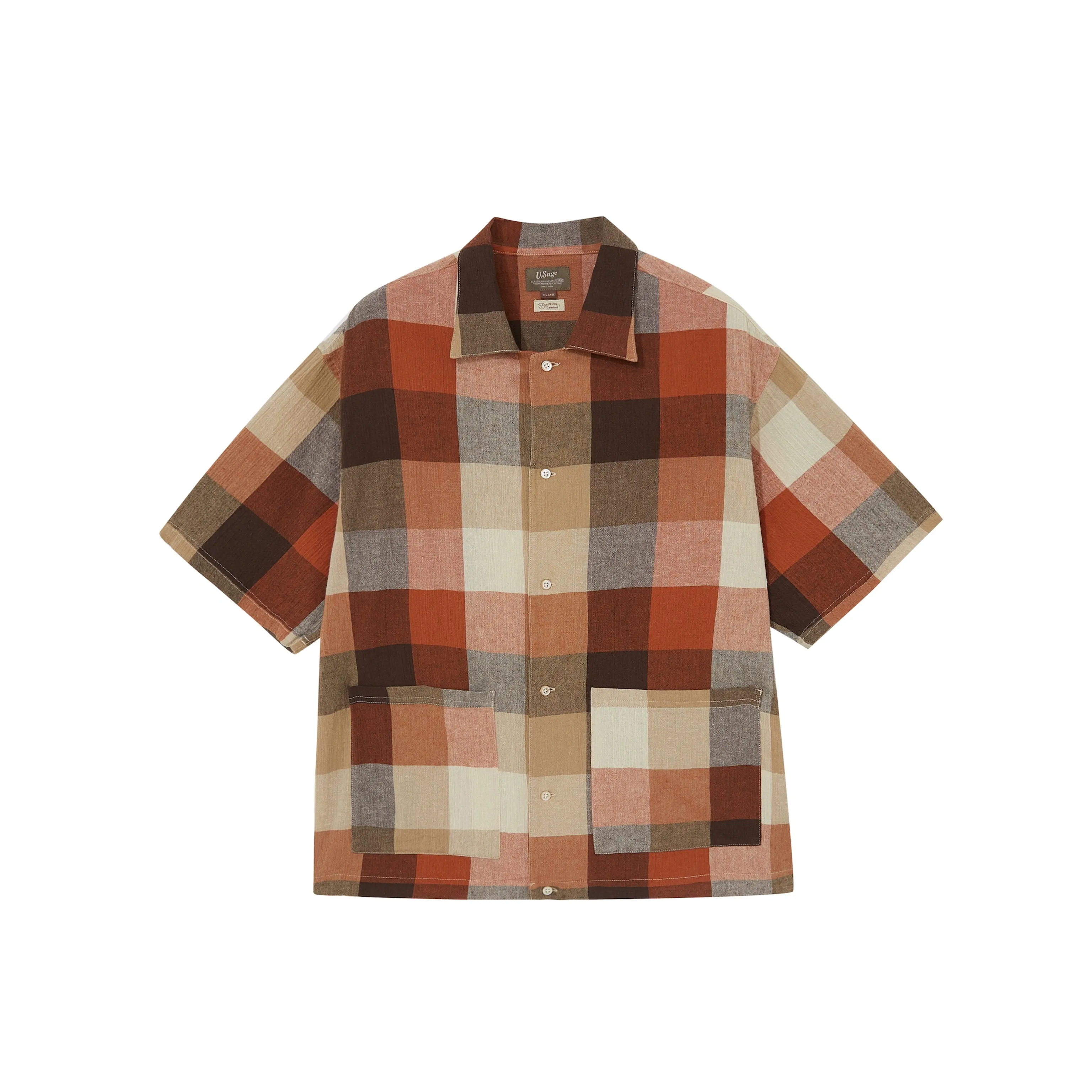 Linen Plaid Camp Shirt - Image 5