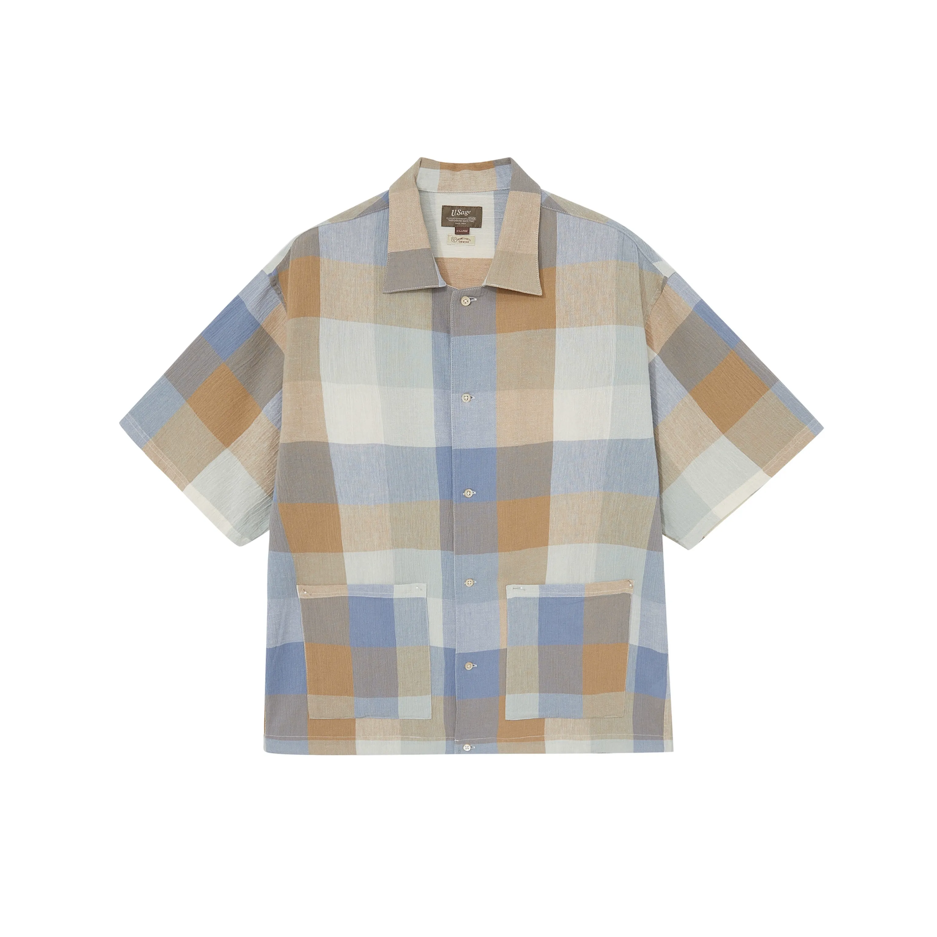 Linen Plaid Camp Shirt - Image 6