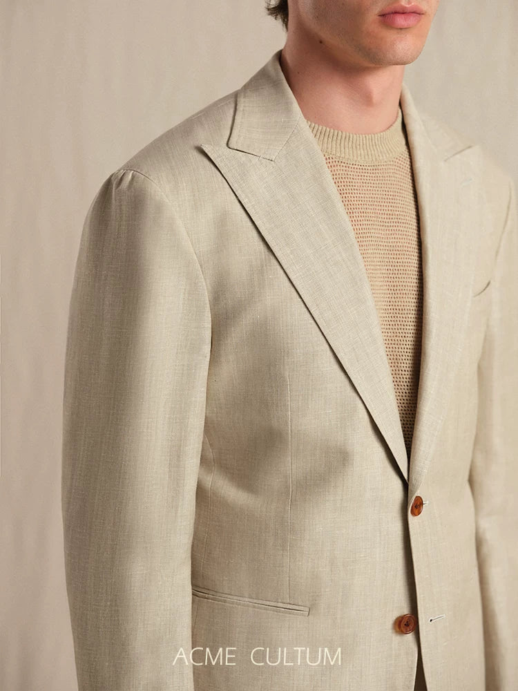 Linen Wool Half-Lined Jacket - Image 11