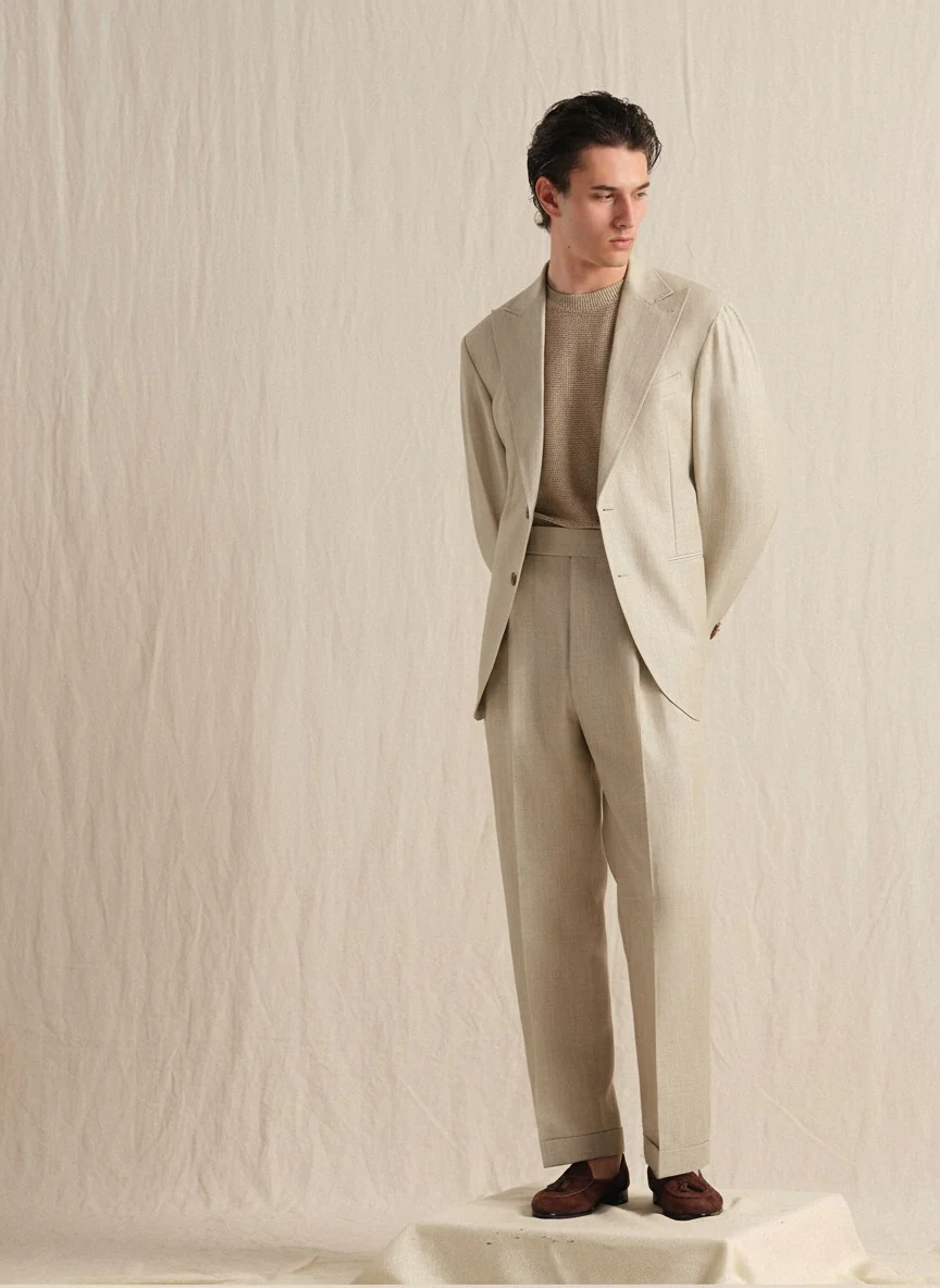 Linen Wool Half-Lined Jacket - Image 8