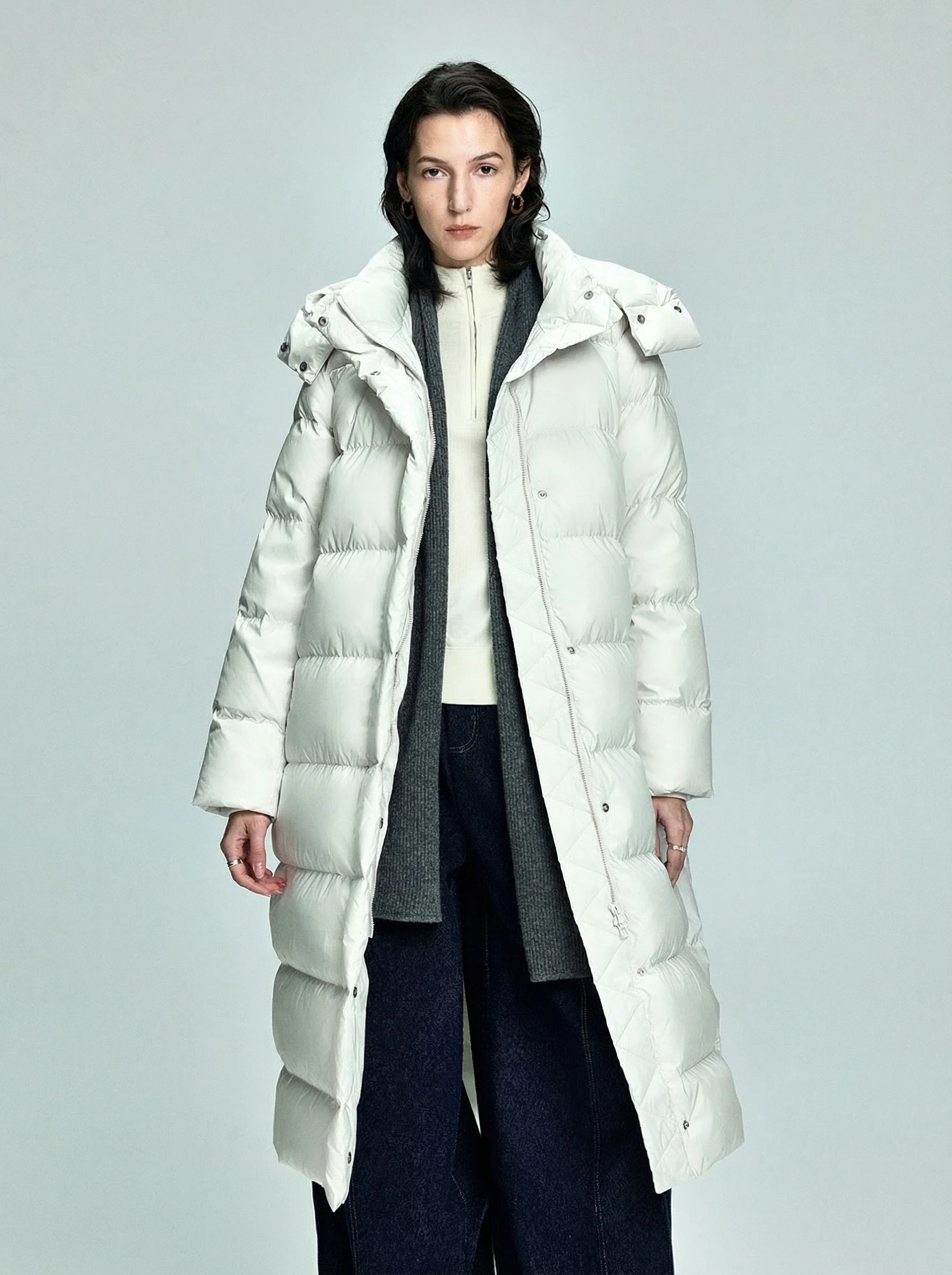 Long Hooded Down Coat - Image 4