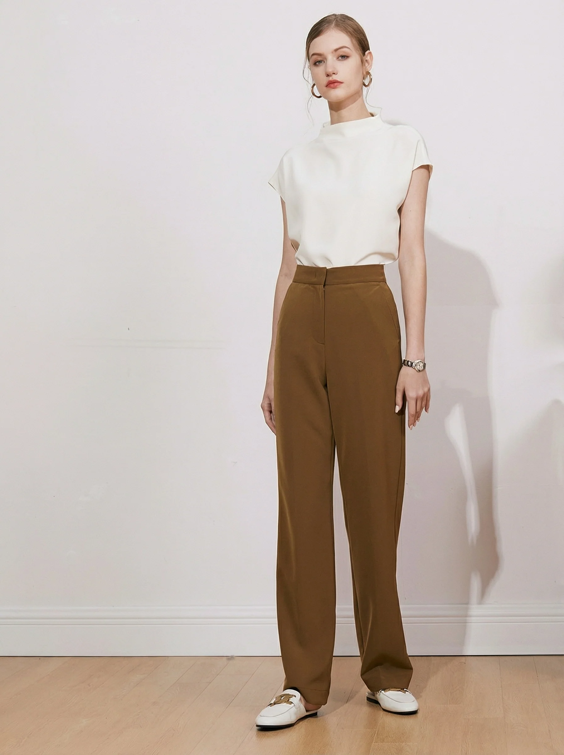 Long Leg Straight Trousers