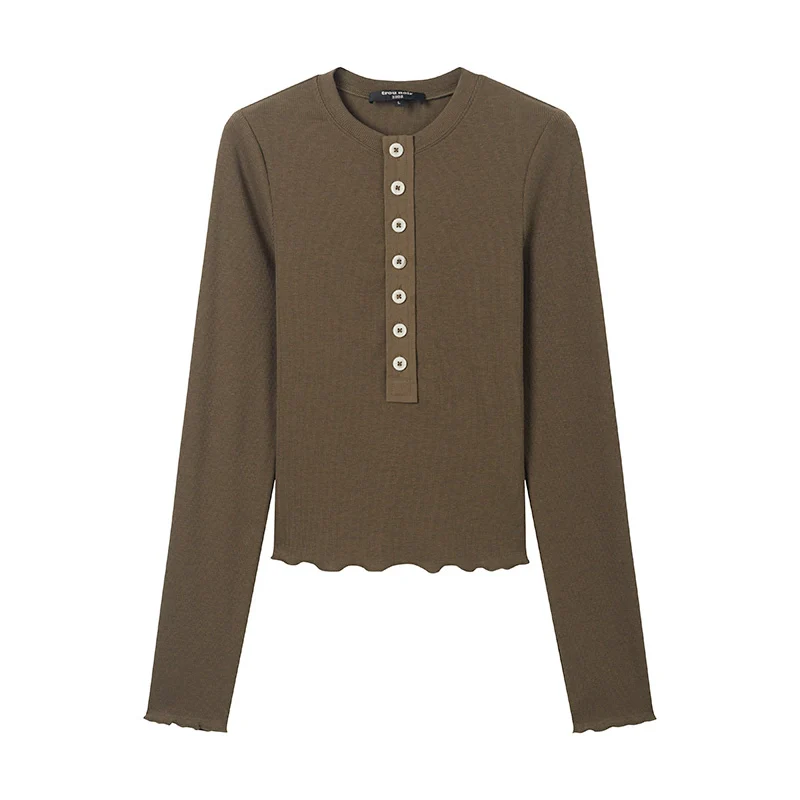 Long-Sleeve Henley Top - Image 8