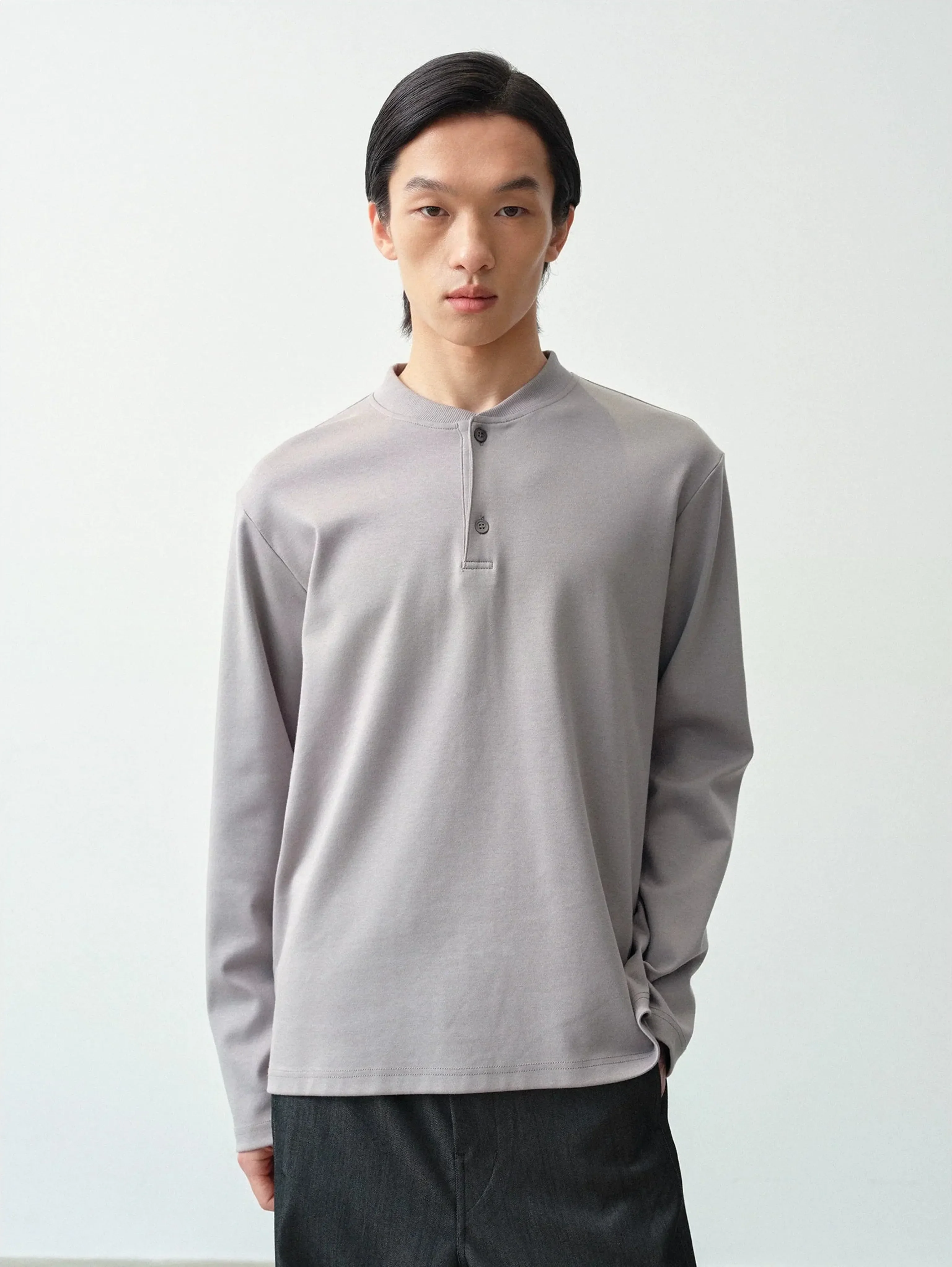 Long-Staple Cotton Henley Tee - Image 6