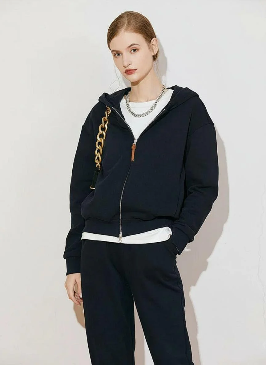 Long-Staple Cotton Zip Loungewear Set - Image 7