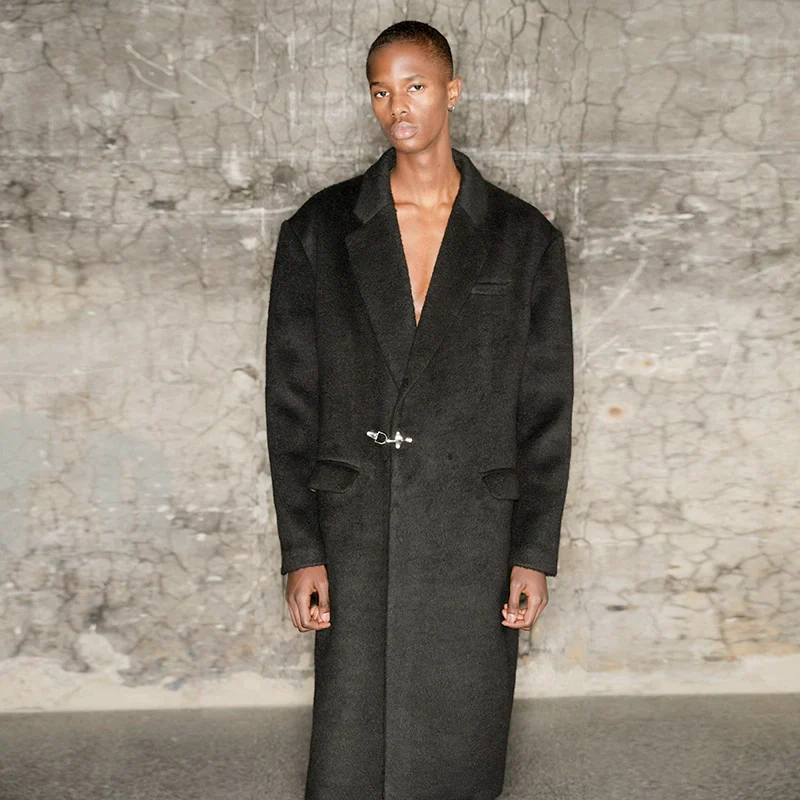 Long Textured Overcoat - Image 2