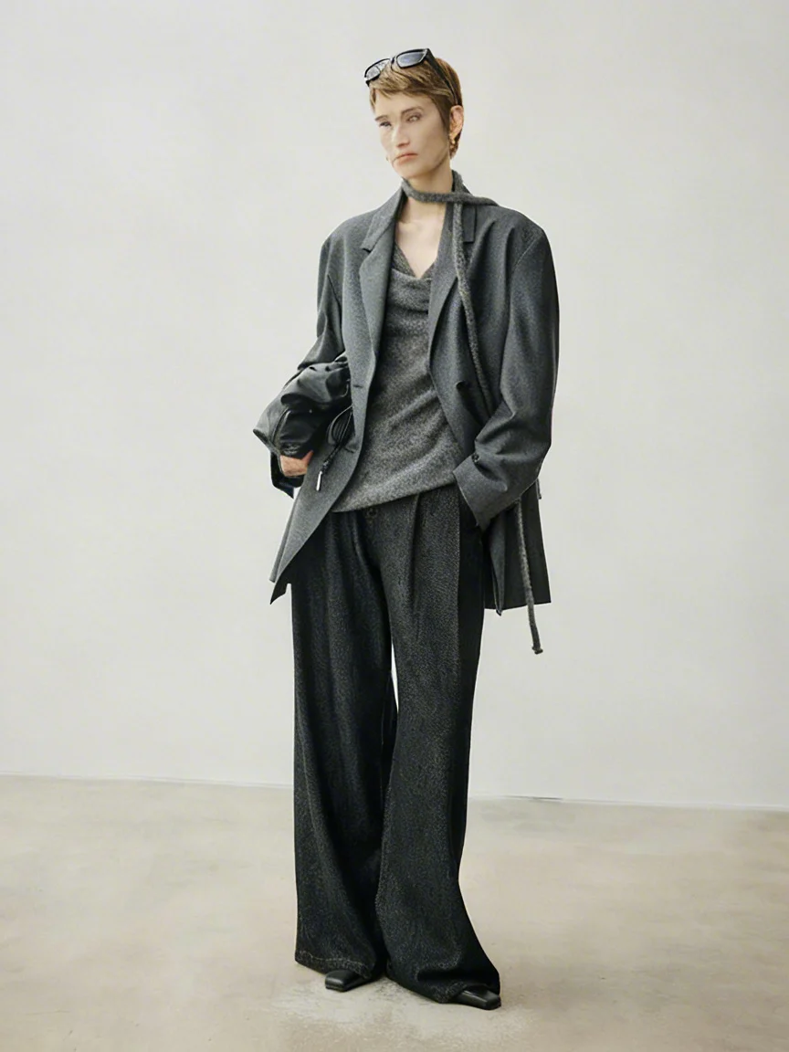 Long Wool Blazer Coat - Image 8