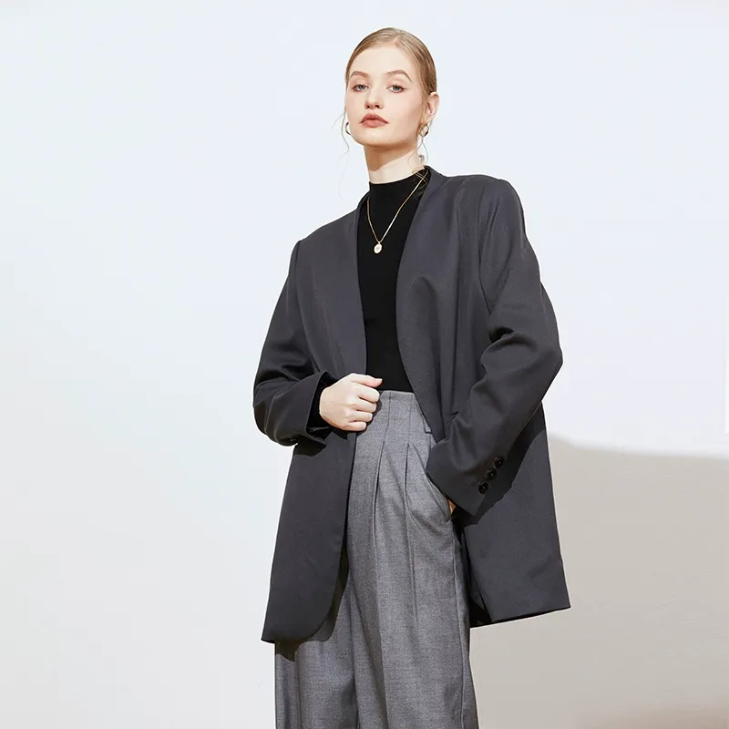 Longline Wool Blazer - Image 2