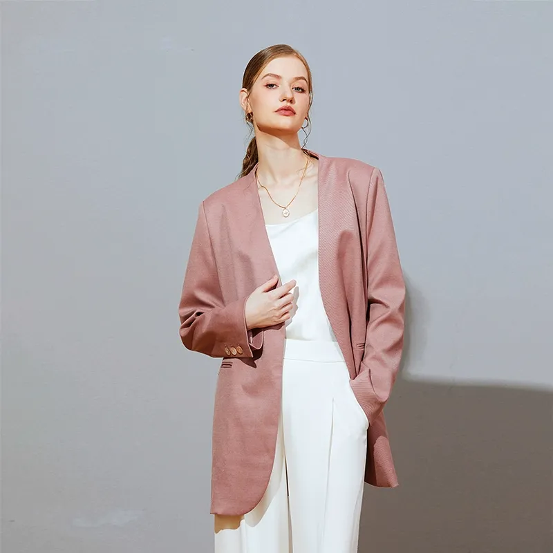 Longline Wool Blazer - Image 4