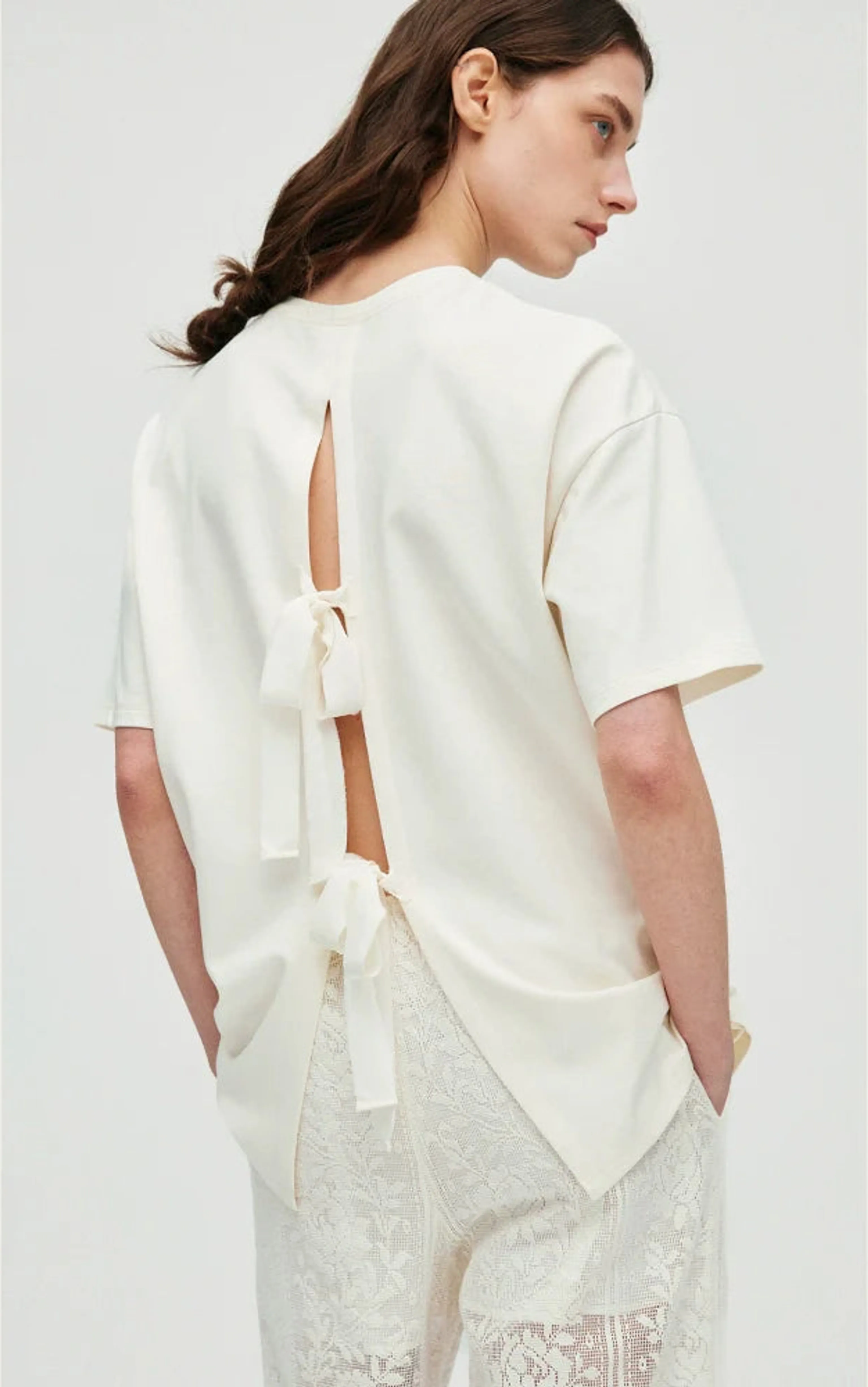 Loose Back-Tie T-Shirt - Image 5