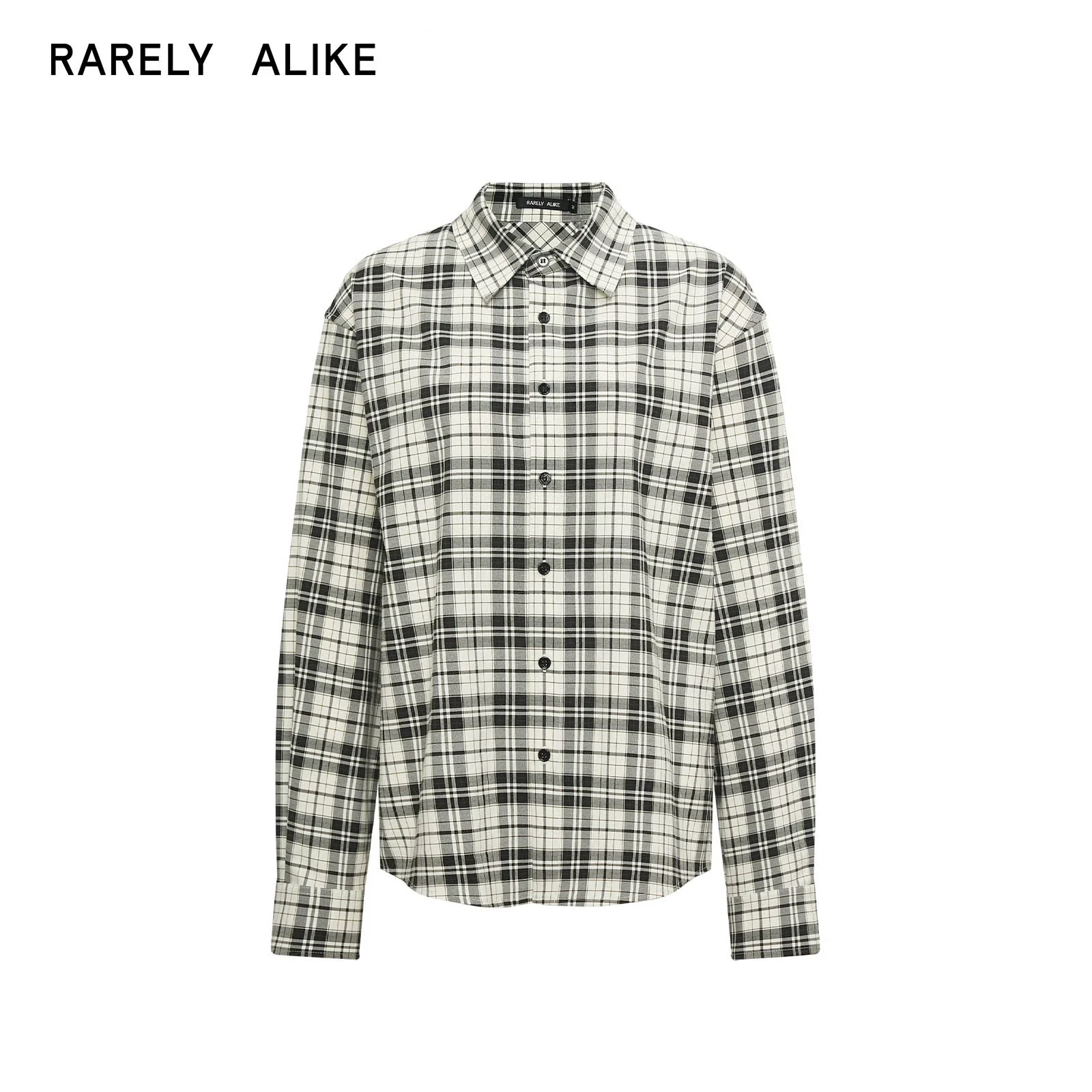 Loose Drop-Shoulder Plaid Shirt - Image 7