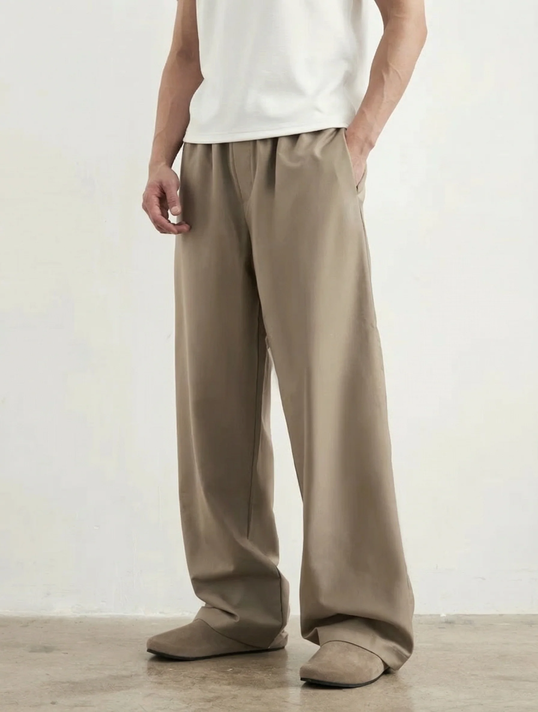 Loose Straight Drawstring Trousers - Image 3