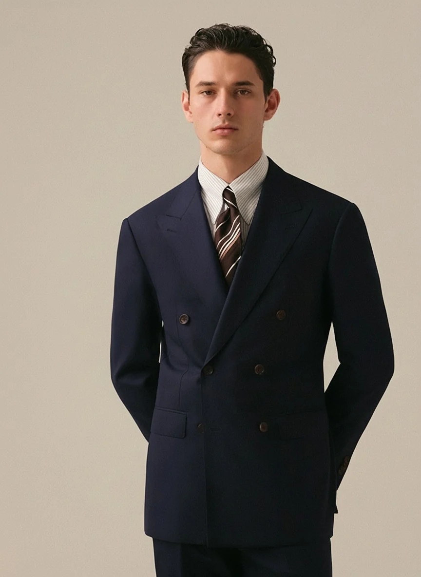 Loro Piana Fabric Double-Breasted Wool Suit - Image 5