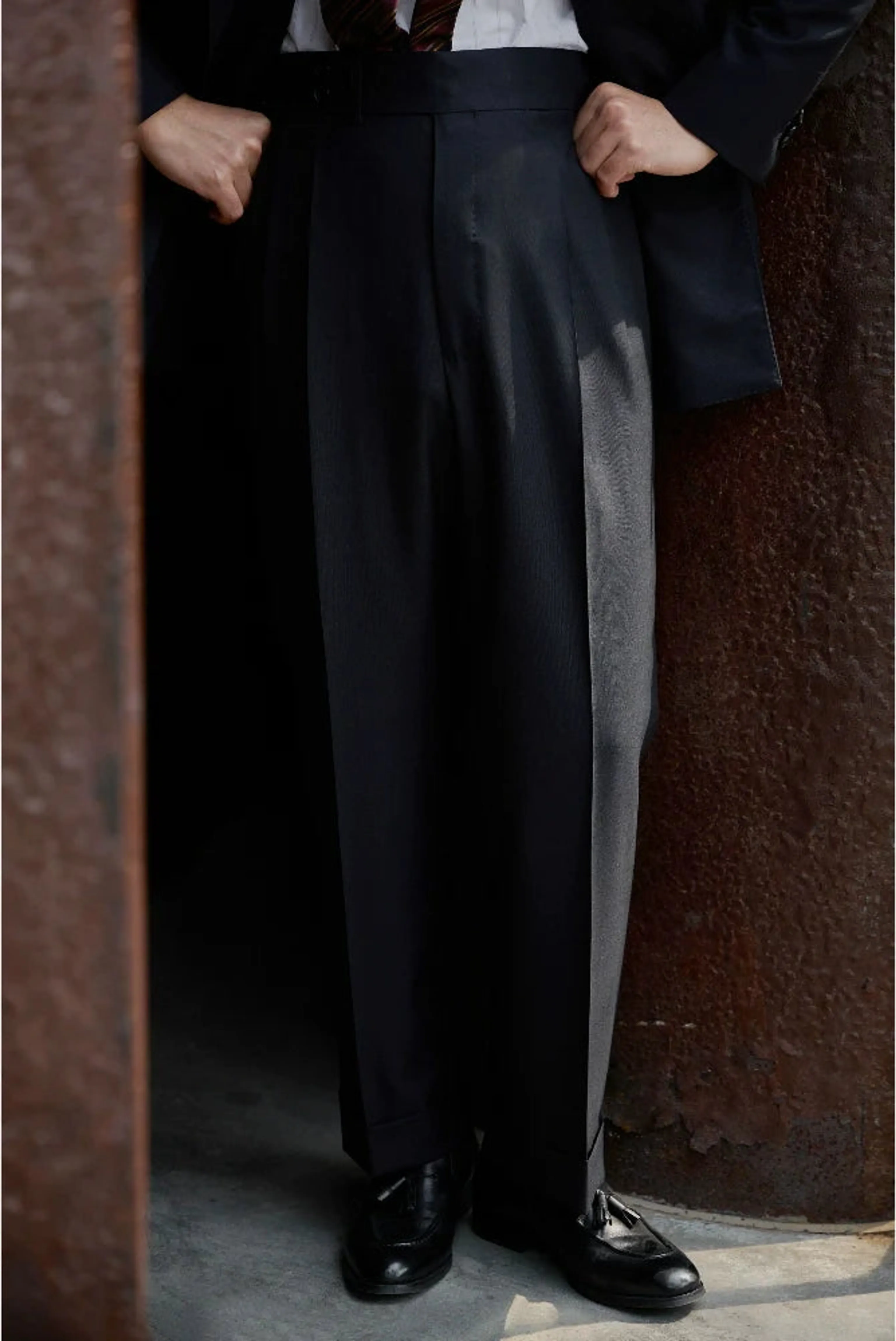 Louvre Phantom Blue High-Waist Trousers - Image 5
