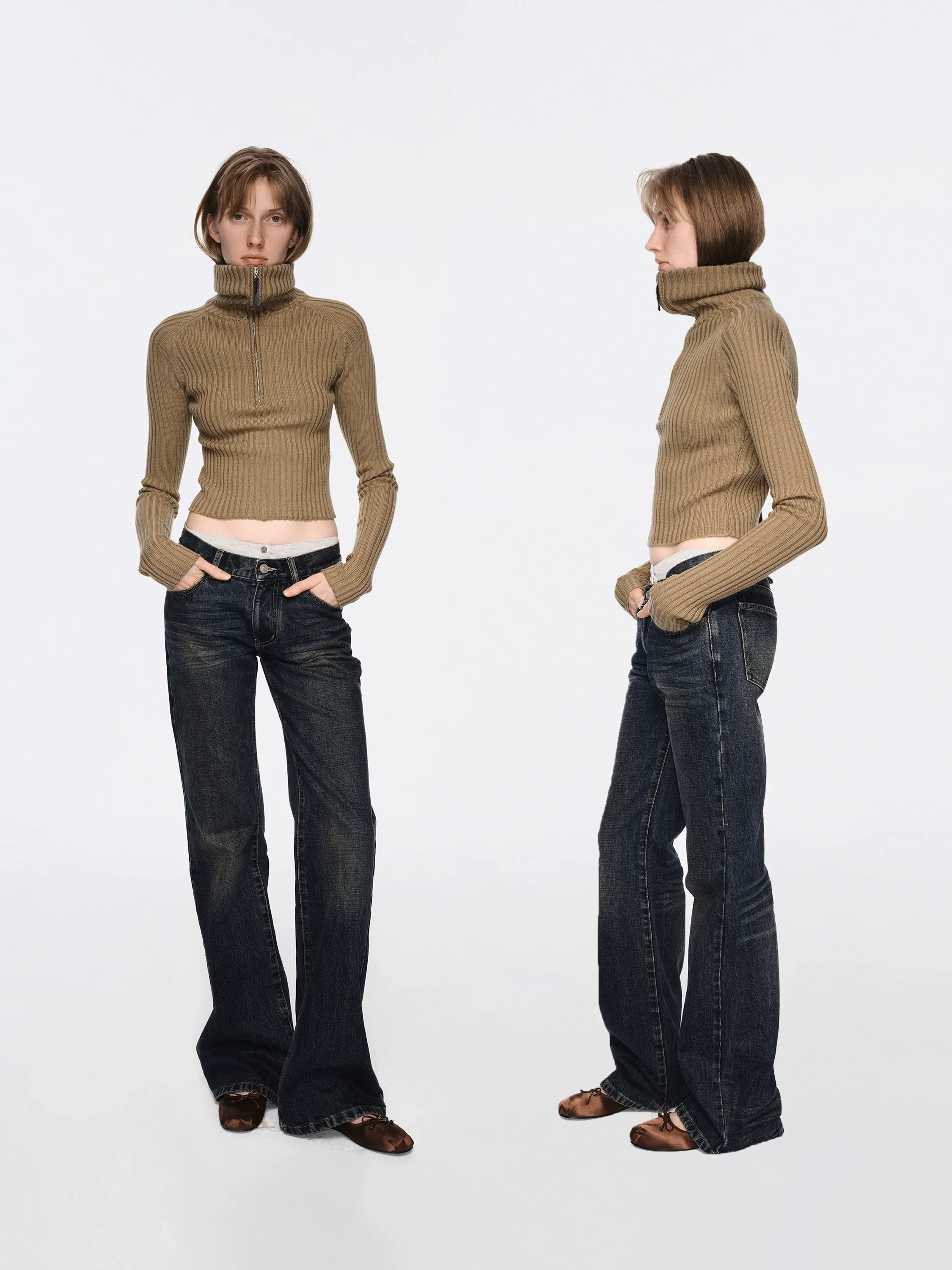 Low-Rise Bootcut Jeans - Image 3