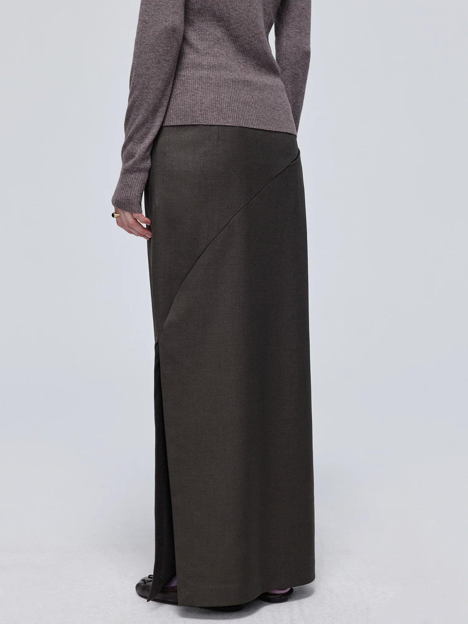 Low-Rise Side-Slit Column Skirt - Image 2