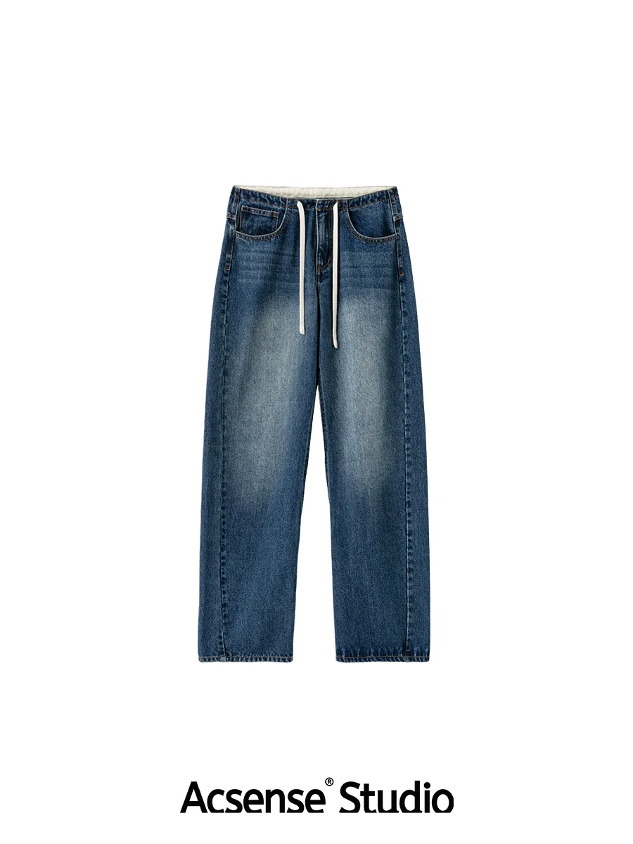 Low-Rise Wide-Leg Drawstring Jeans - Image 5