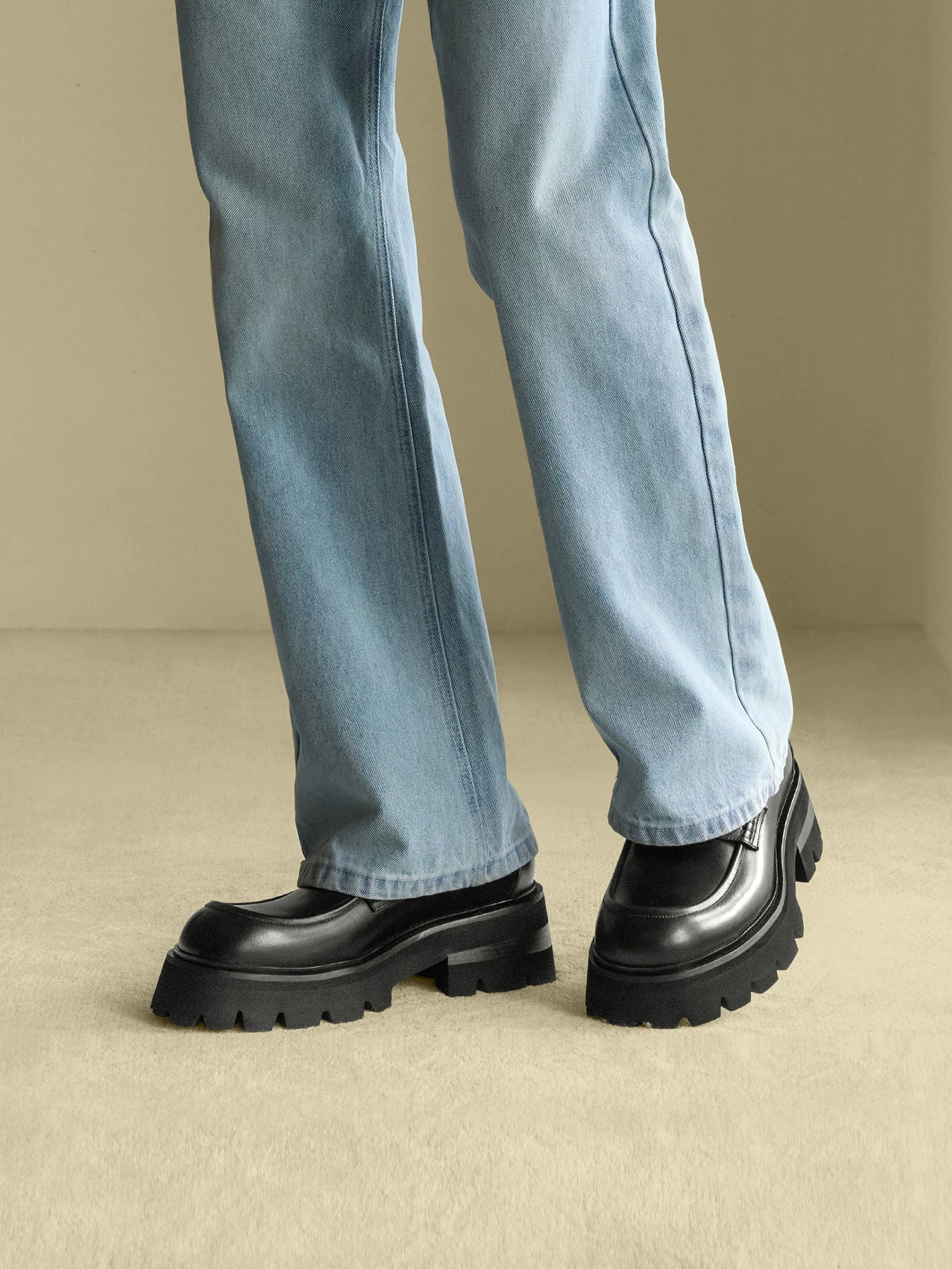Lug Platform Penny Loafers
