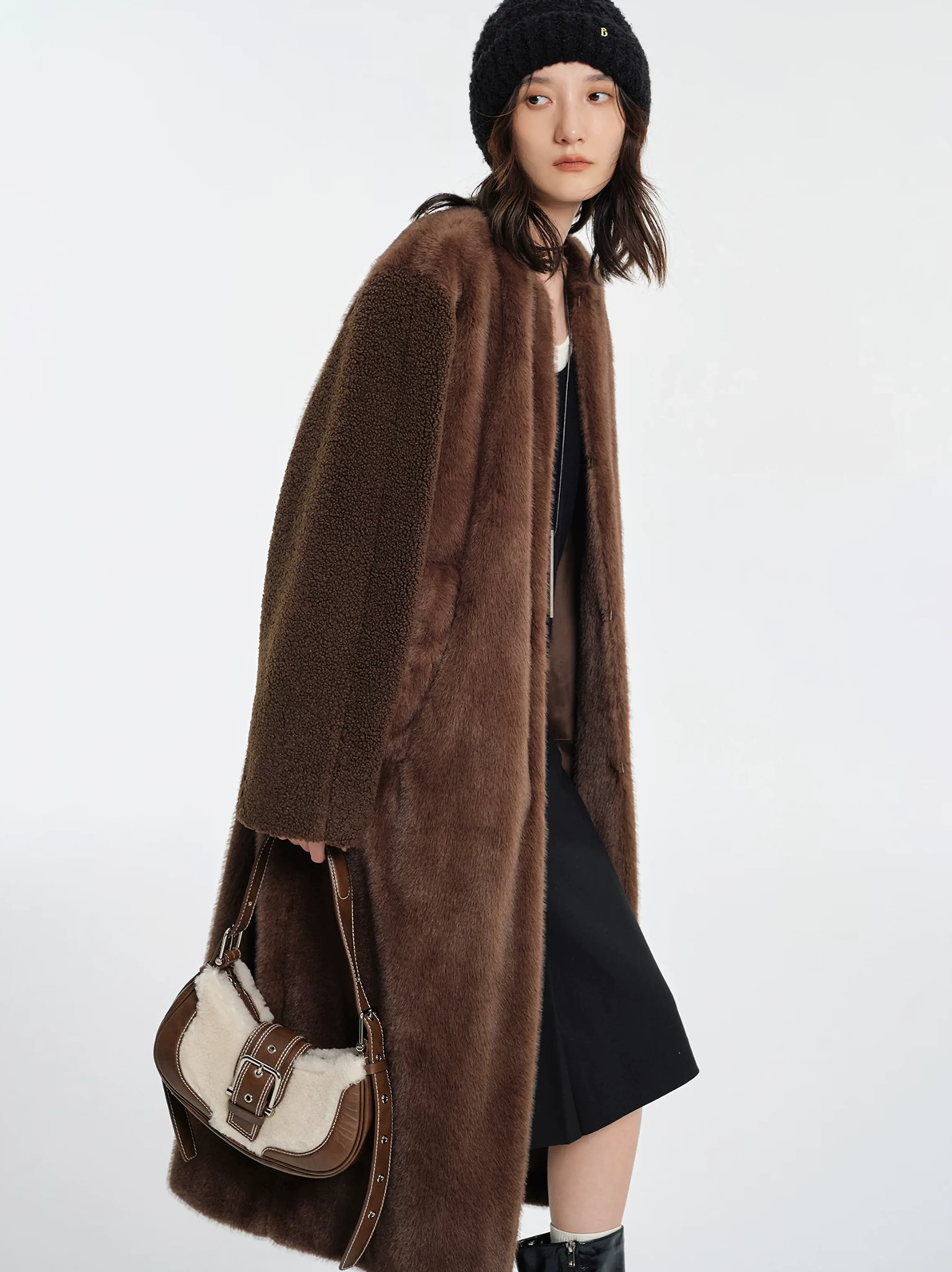 Luxurious Faux Fur Long Coat - Image 3