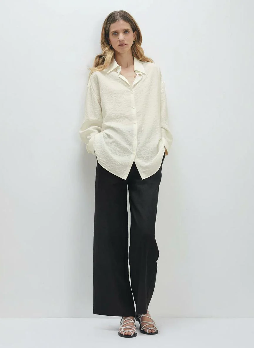 Lydia Pleated Silk Shirt - Image 3