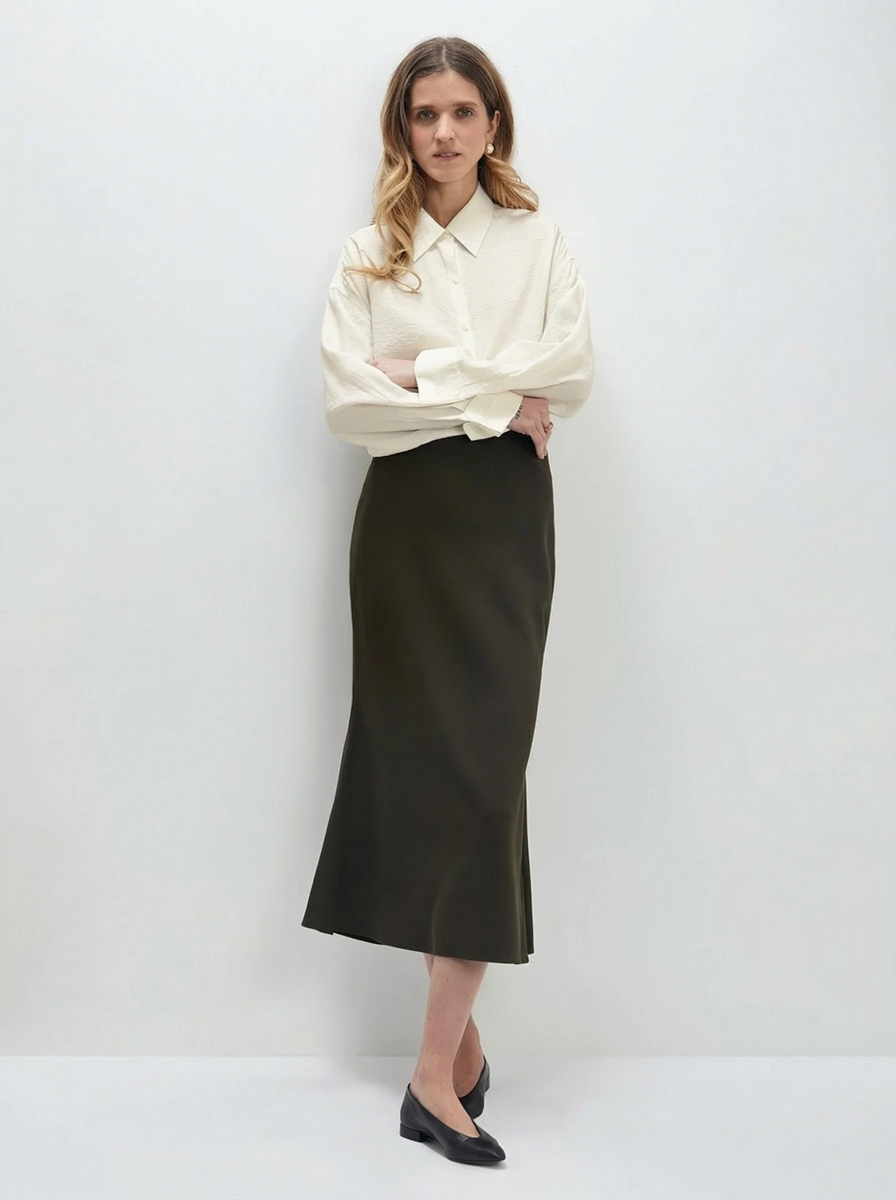 Lydia Pleated Silk Shirt - Image 4