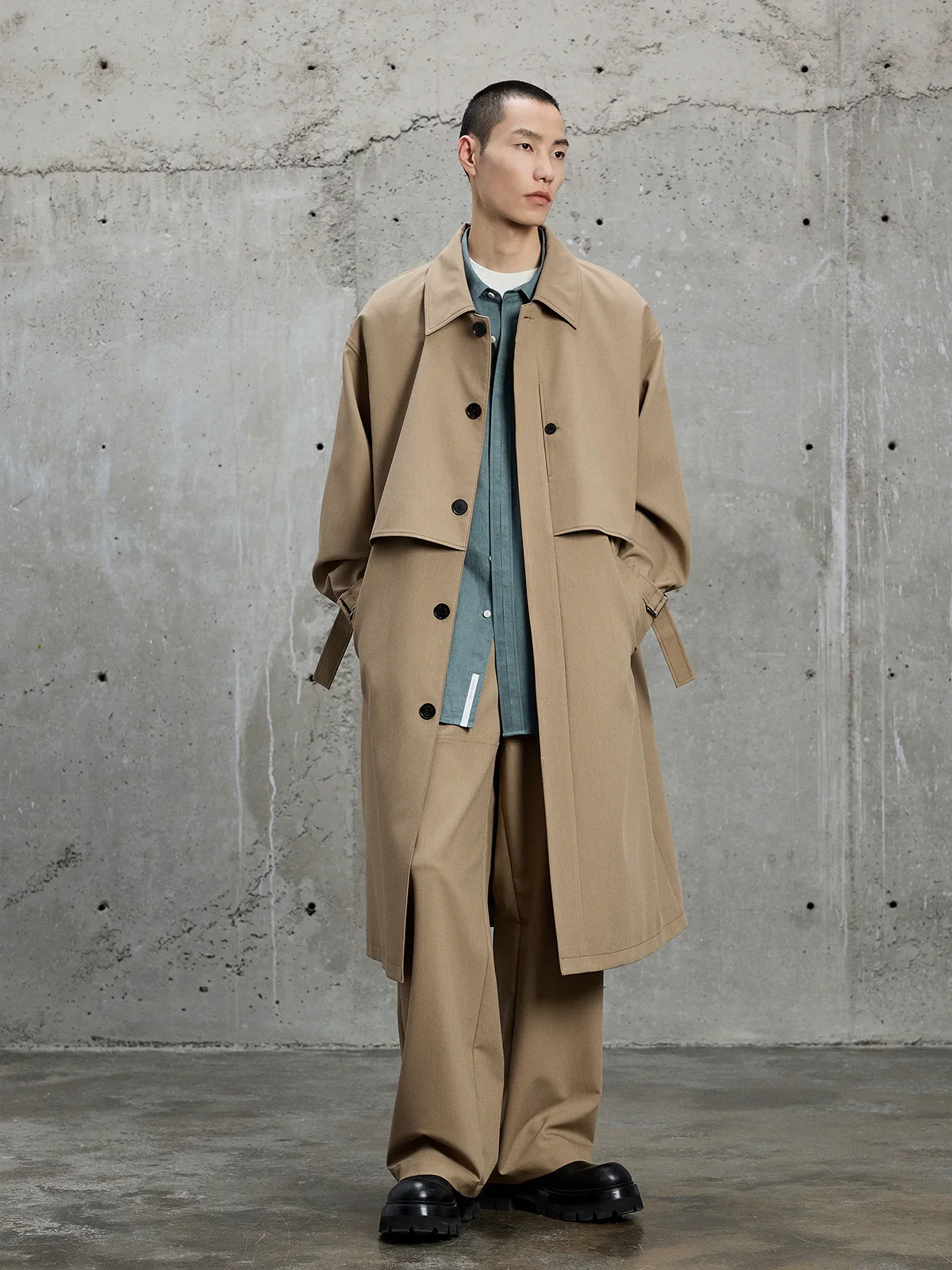 Lyocell-Cotton Hidden Placket Shirt - Image 2