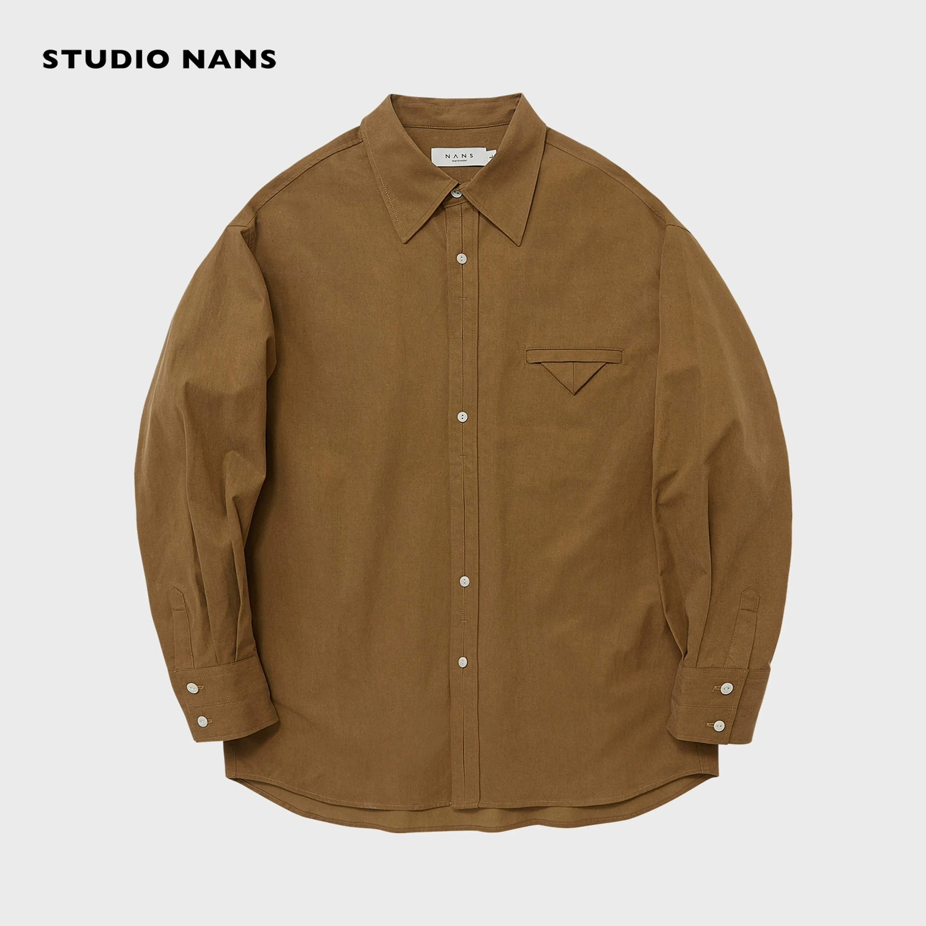 Lyocell-Cotton Hidden Placket Shirt - Image 6