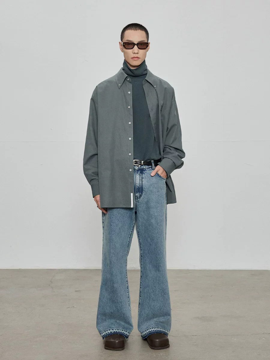 Lyocell-Cotton Oversized Button-Up Shirt - Image 4