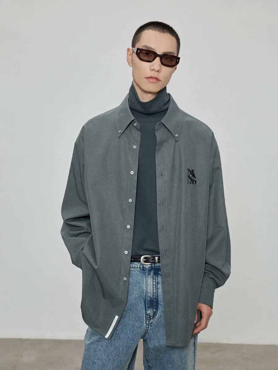 Lyocell-Cotton Oversized Button-Up Shirt - Image 5